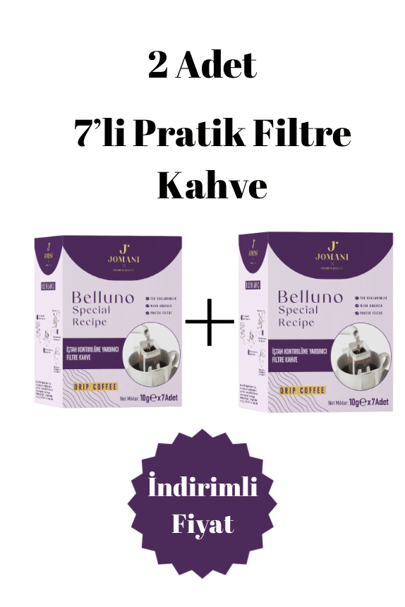 2 Adet 7'li Belluno Pratik Filtre Kahve - 7 x 10gr