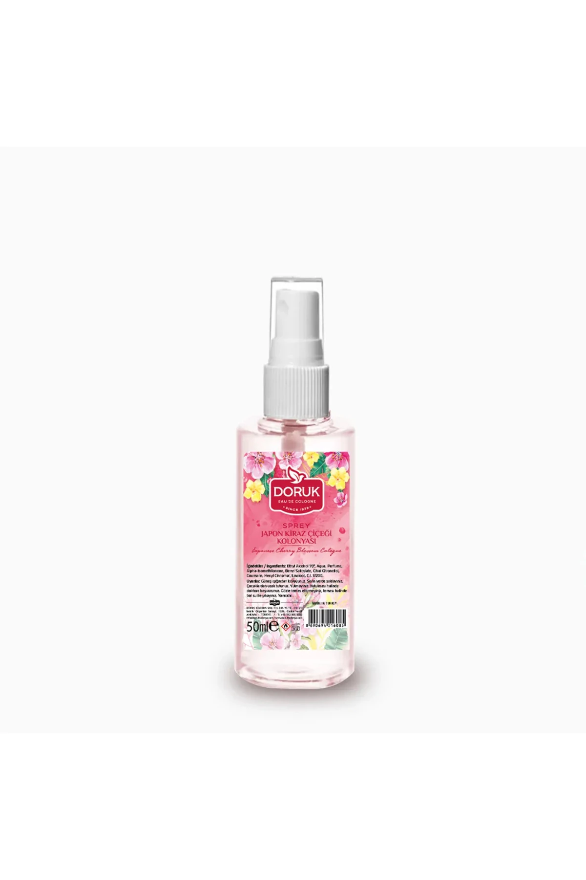 Çanta Cep Boy Sprey Japon Kirazı  Kolonyası - 50ml. 80°