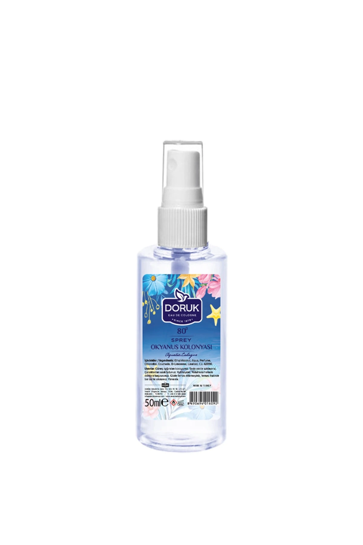 Çanta Cep Boy Sprey Okyanus Kolonyası - 50ml. 80°