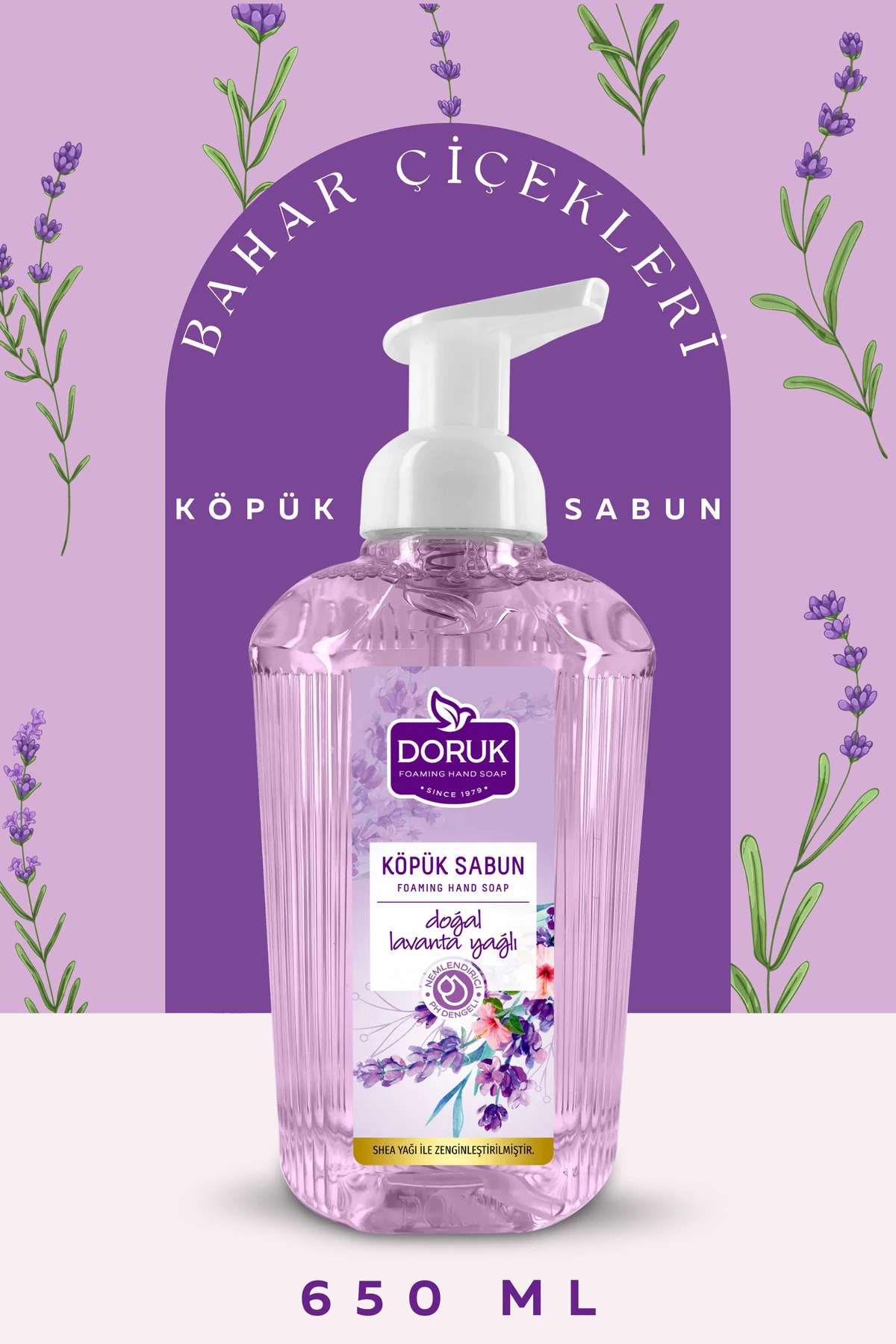 Köpük Sabun Doğal Lavanta Yağlı 650 ml