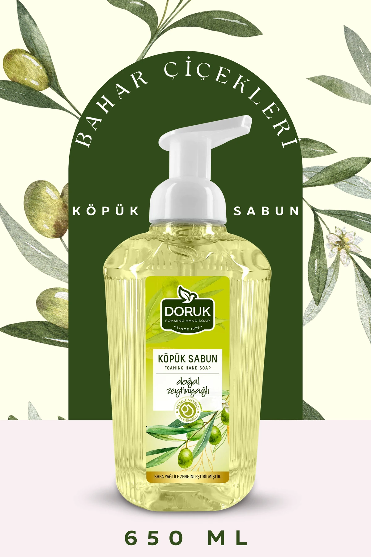 Köpük Sabun Doğal Zeytinyağlı 650 ml