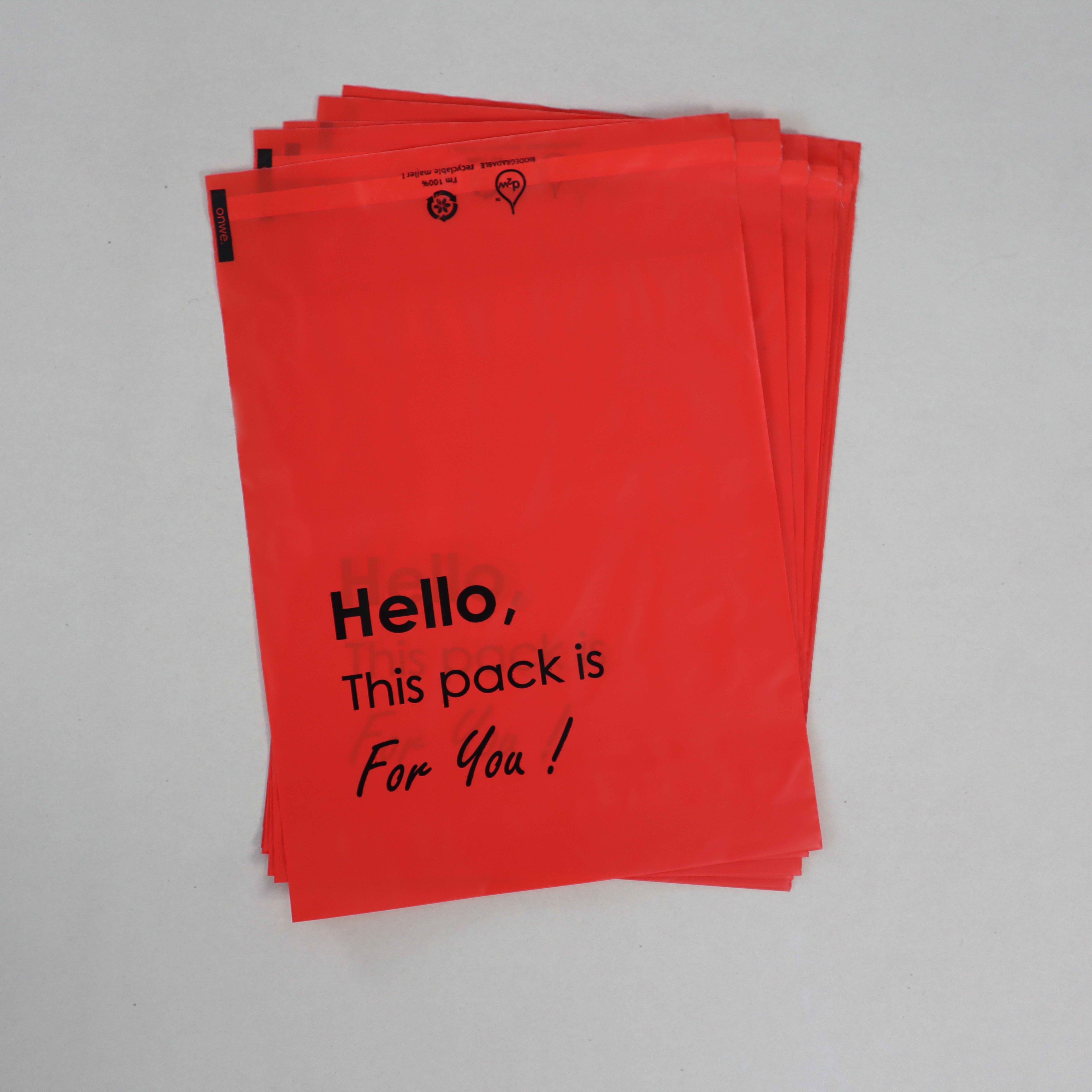 25x30 cm Red Eco-Friendly Poly Mailer