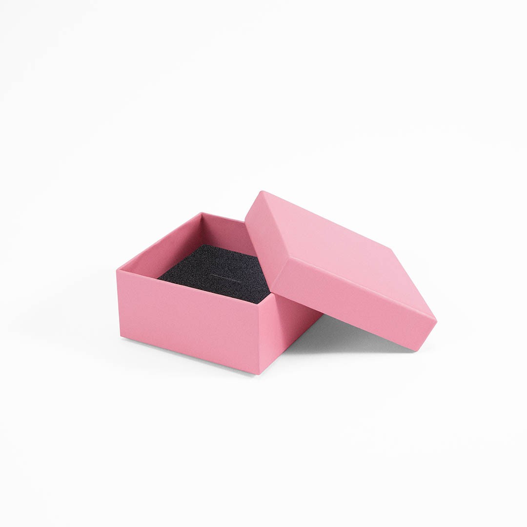 8x8x4 cm Doğa Dostu Pembe Renkli Takı Kutusu