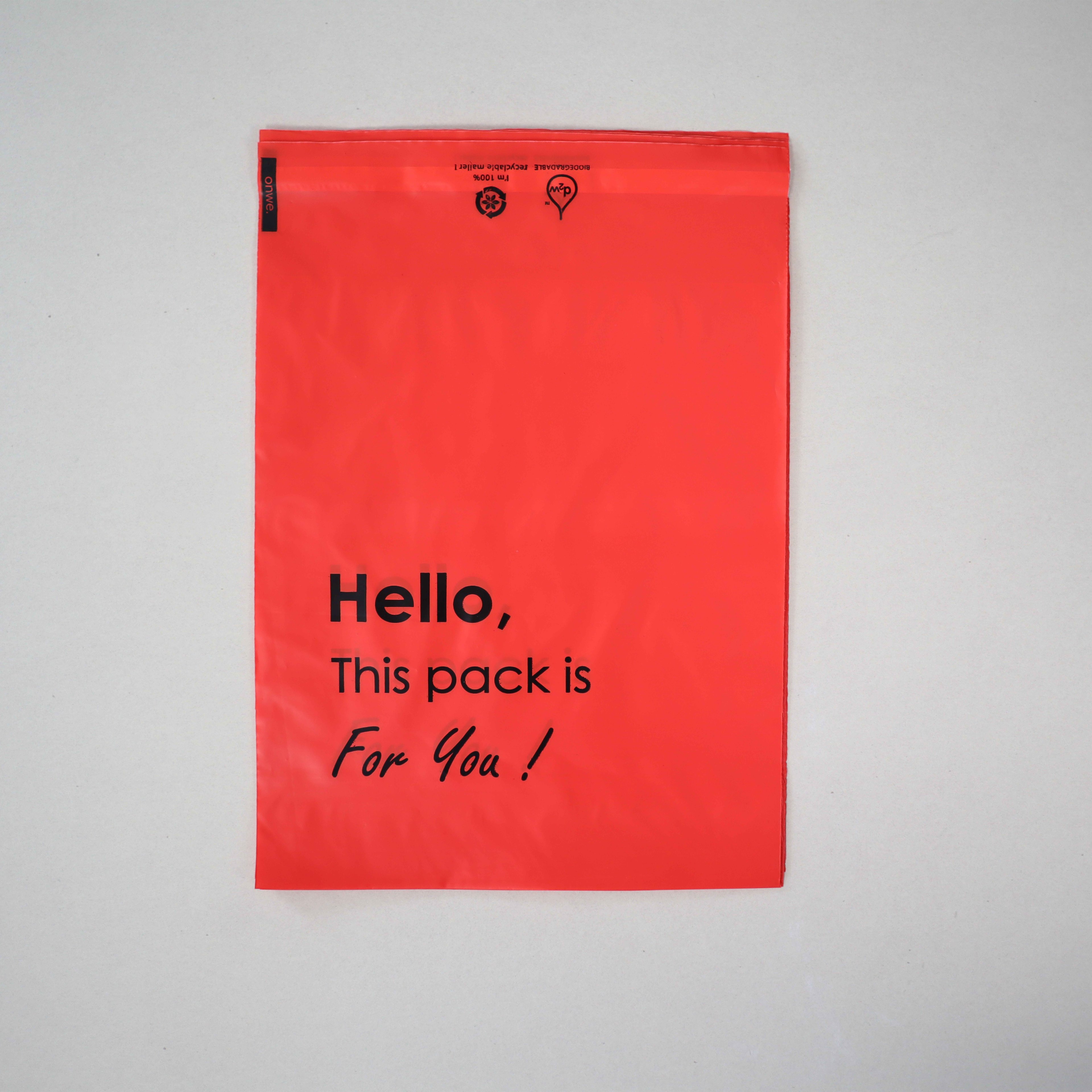 30x35 cm Red Eco-Friendly Poly Mailer