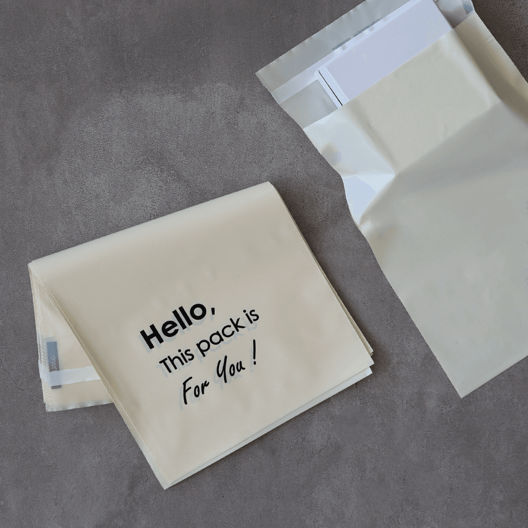 18x25 cm Ecru Eco-Friendly Poly Mailers