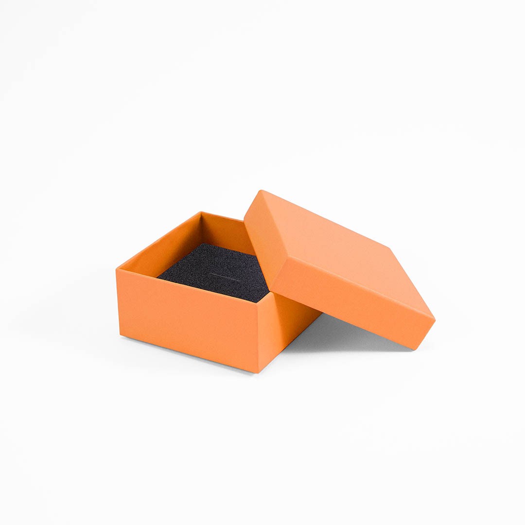 8x6x4 cm Eco-Friendly Orange Colored Jewelry Box