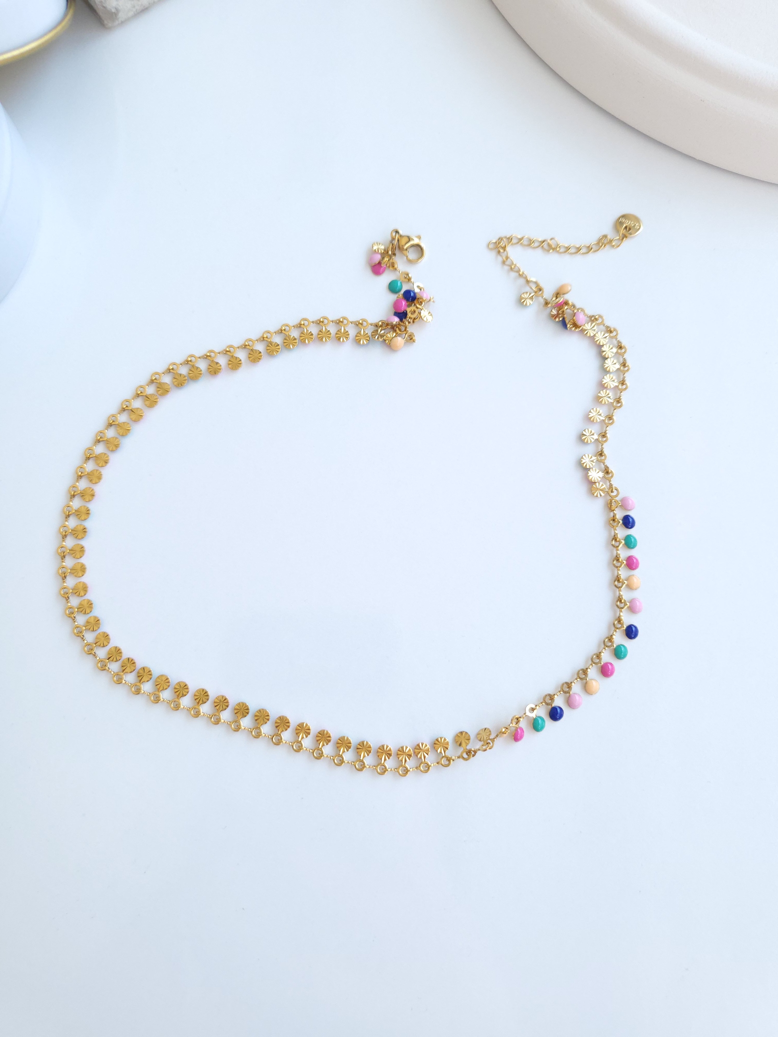 Çelik Gold Colourful Seri Kolye