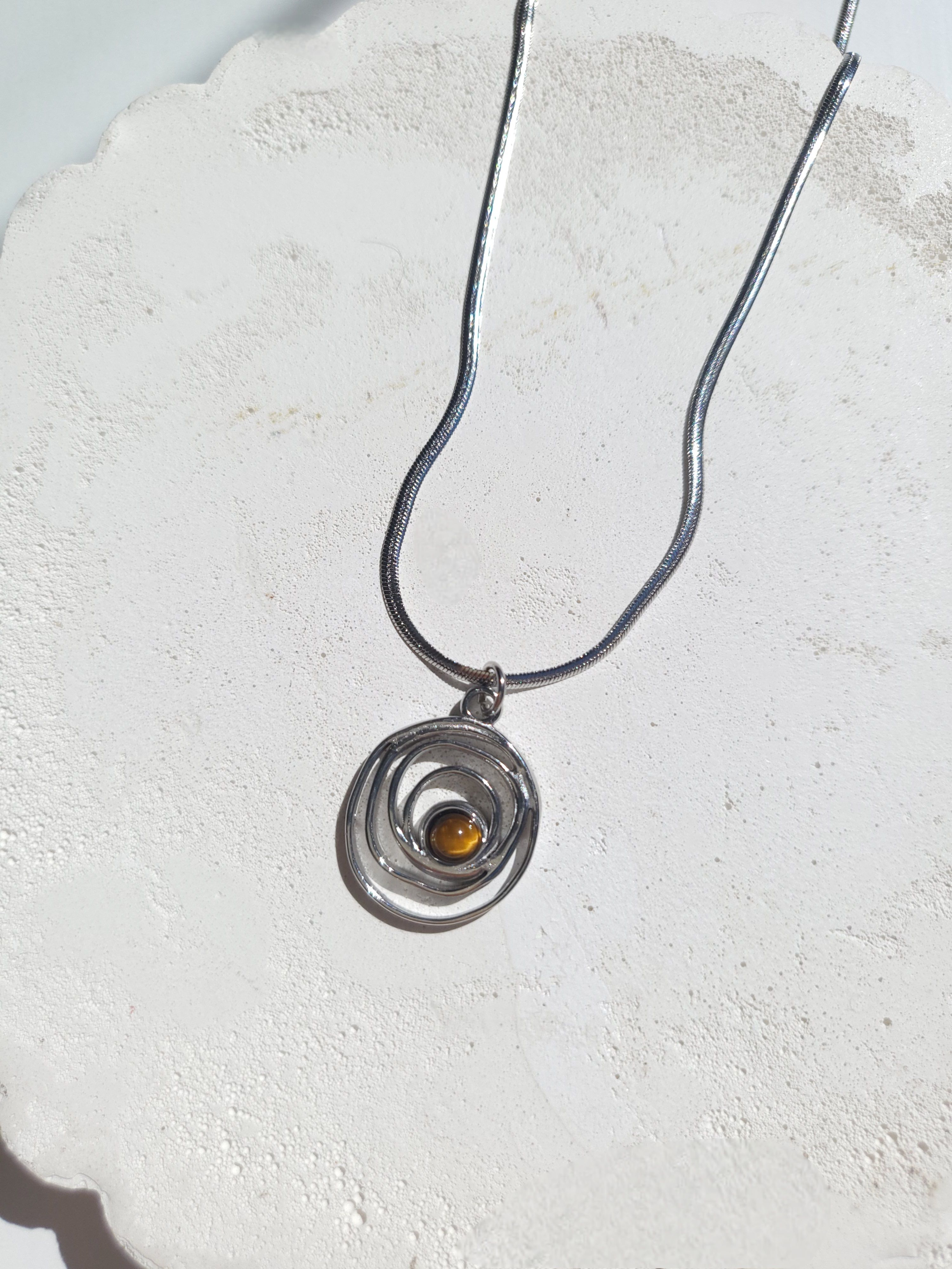 Çelik Silver İnce İtalyan Zincirli Antik Kolye