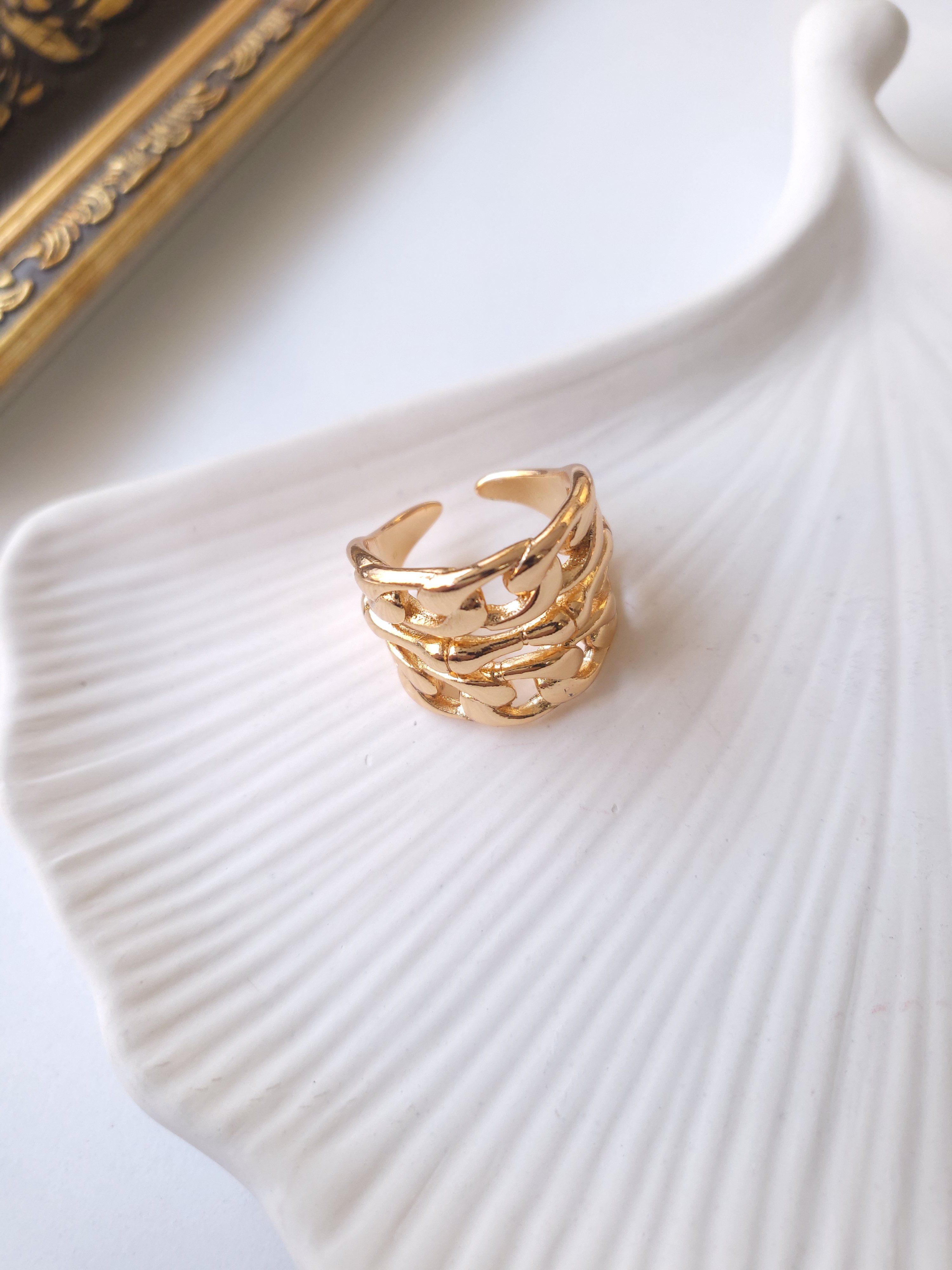 Xuping Rose Gold Zincir/Kemik Yüzük (6 Numara)