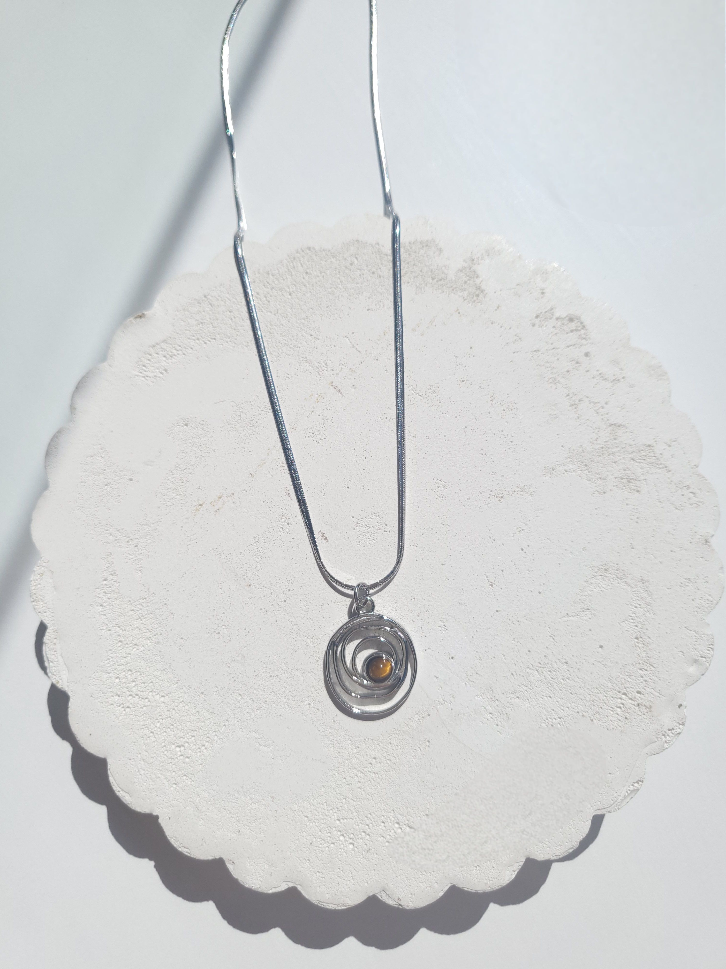 Çelik Silver İnce İtalyan Zincirli Antik Kolye