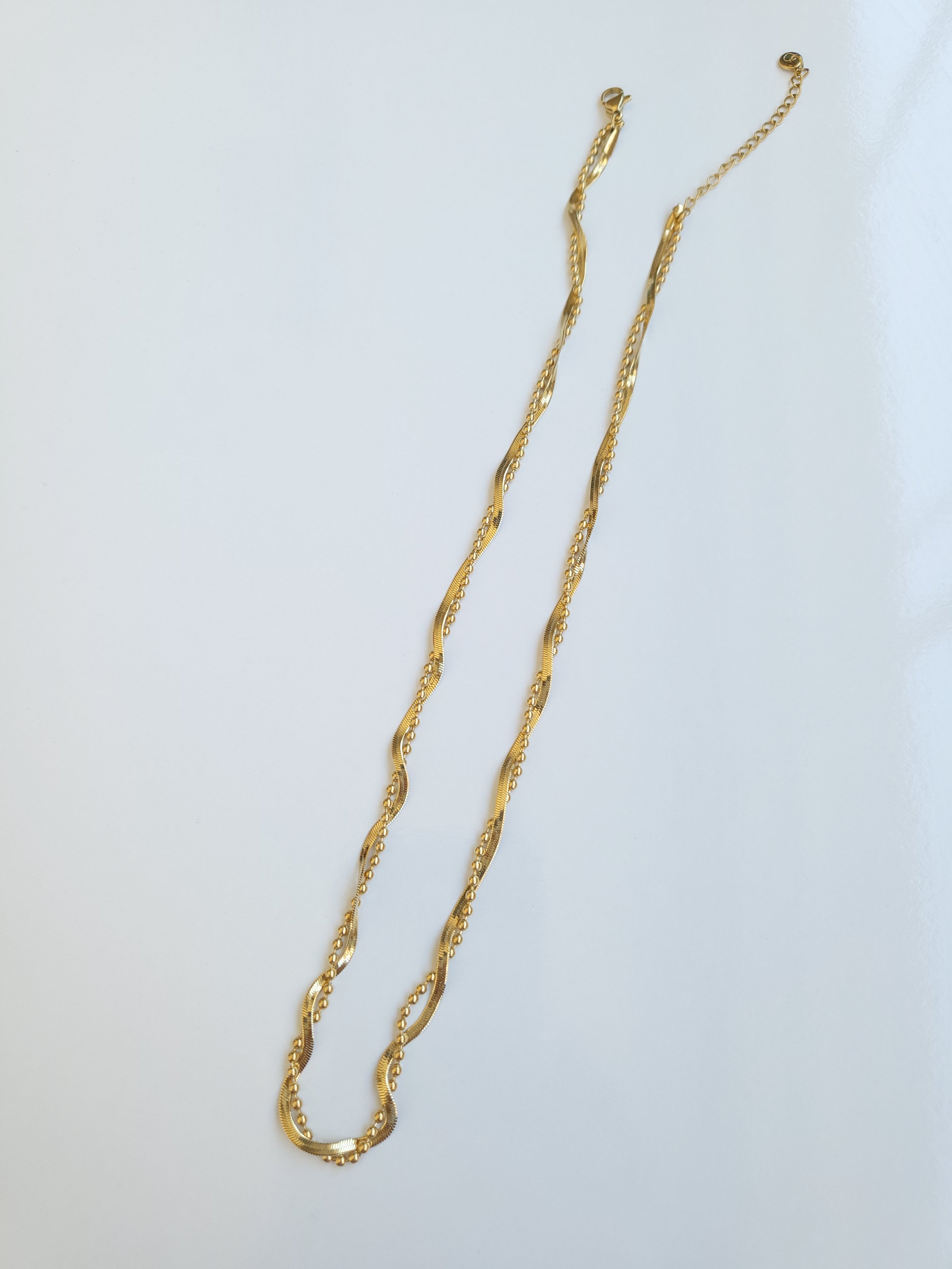 Çelik Gold Burgulu Kolye