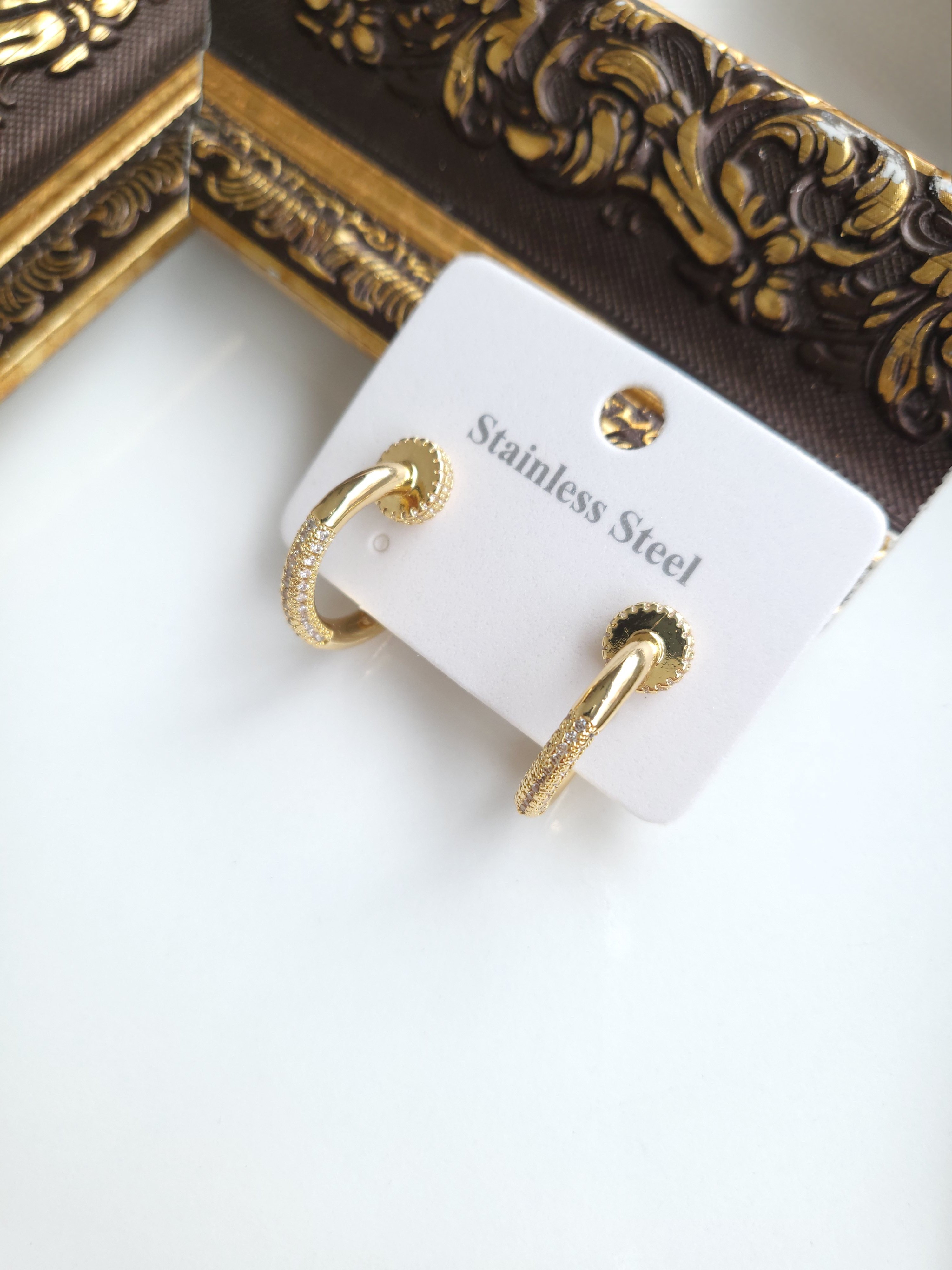 Çelik Gold Fashion Küpe
