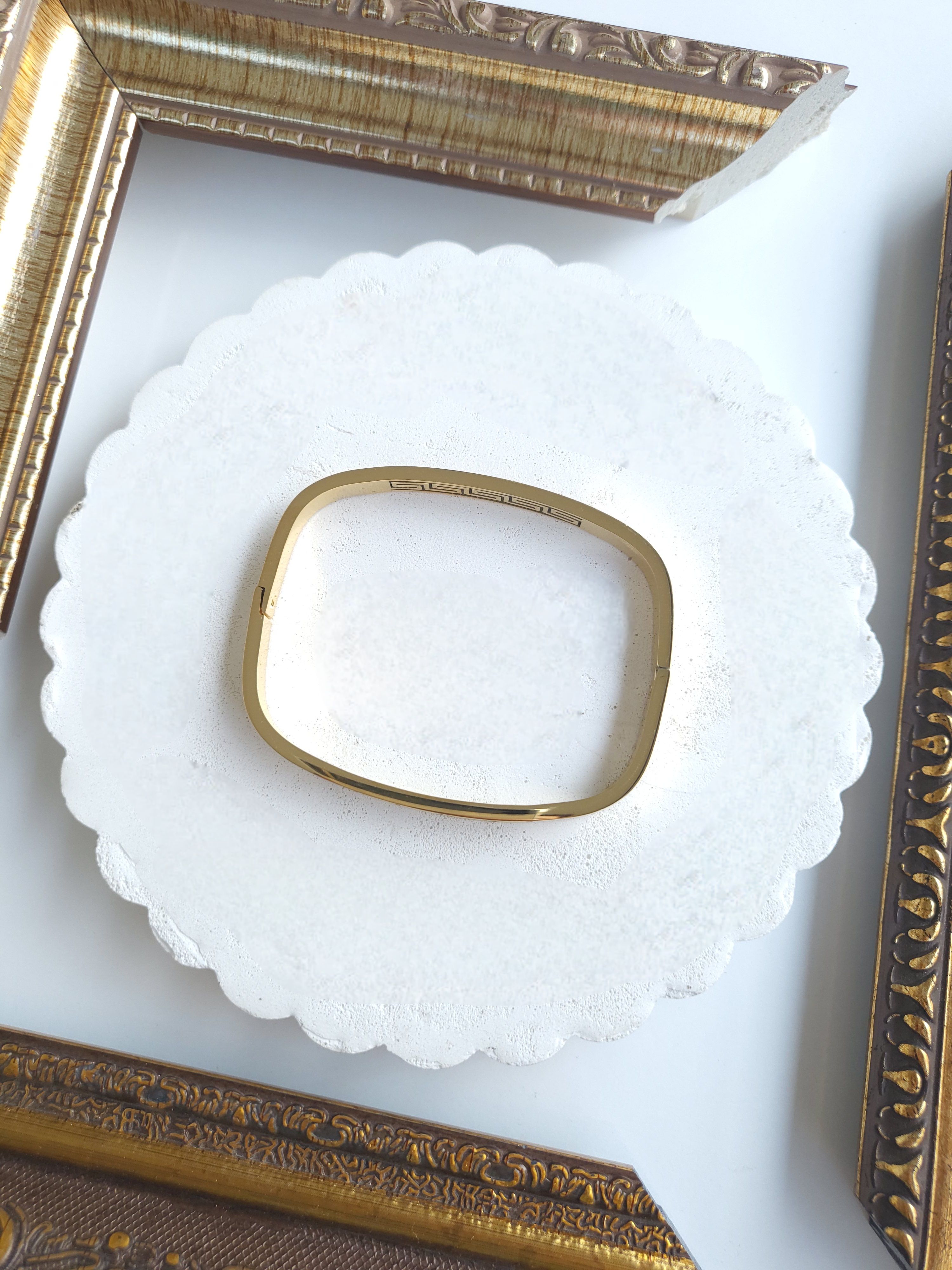 Luxury Çelik Gold Fashion Kelepçe