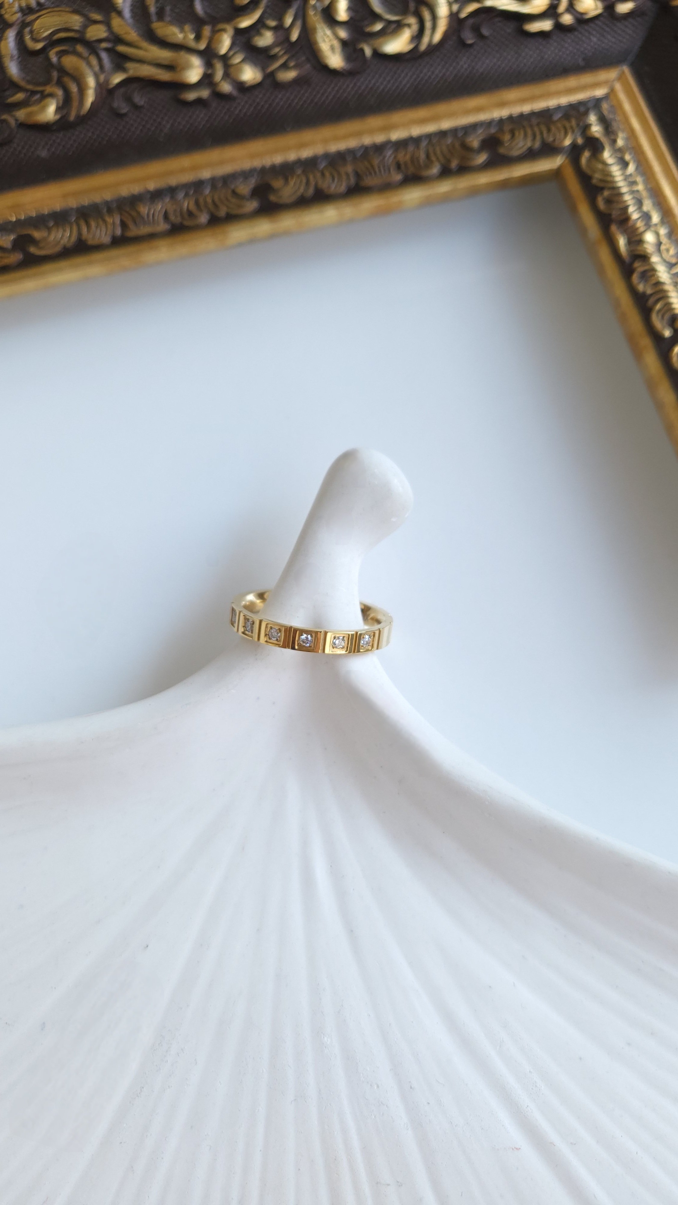 Çelik Gold Fashion Taşlı Yüzük (8 Numara)