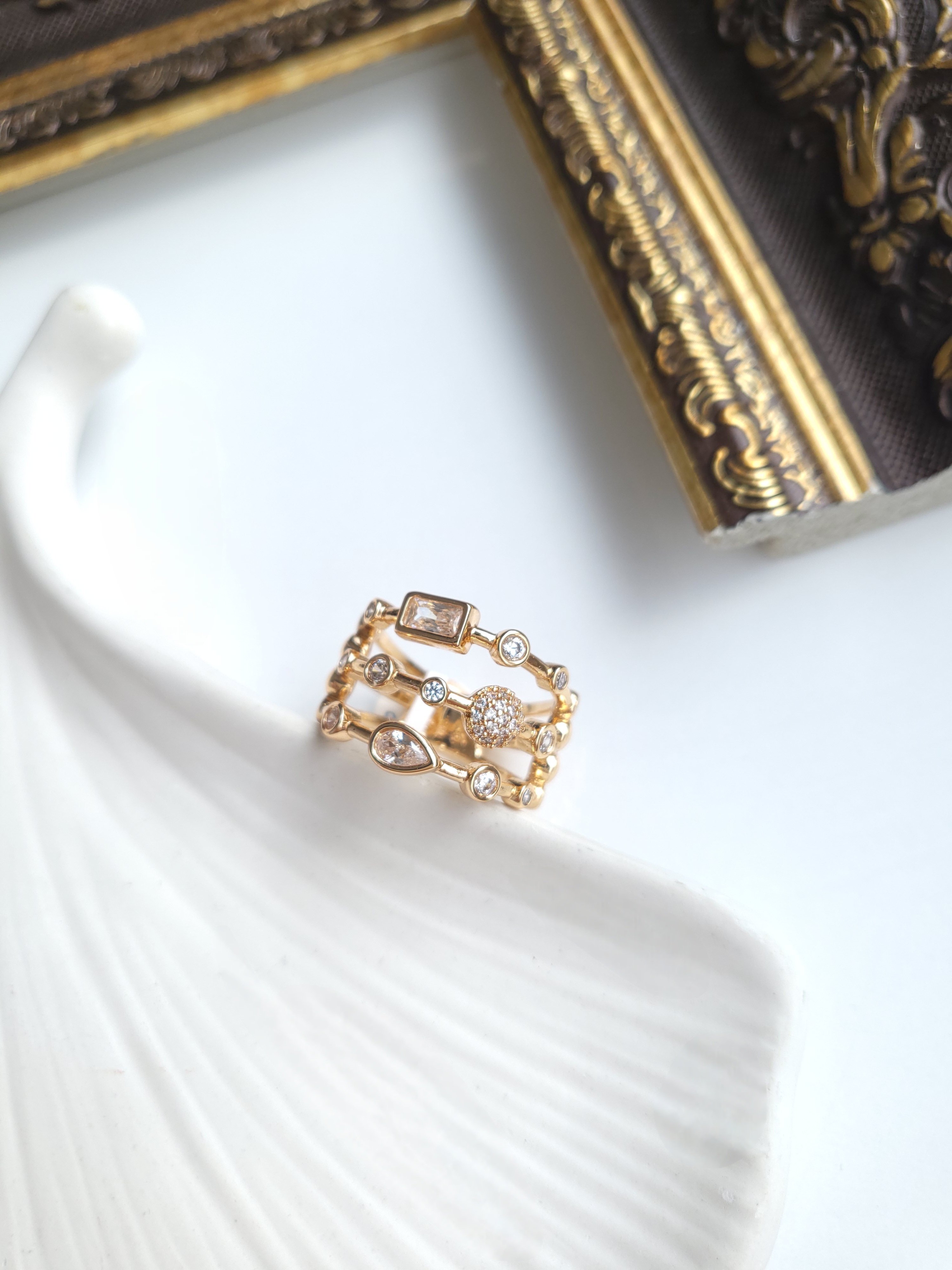 Xuping Rose Gold Fashion Çoklu Görünümlü Yüzük (9 Numara)