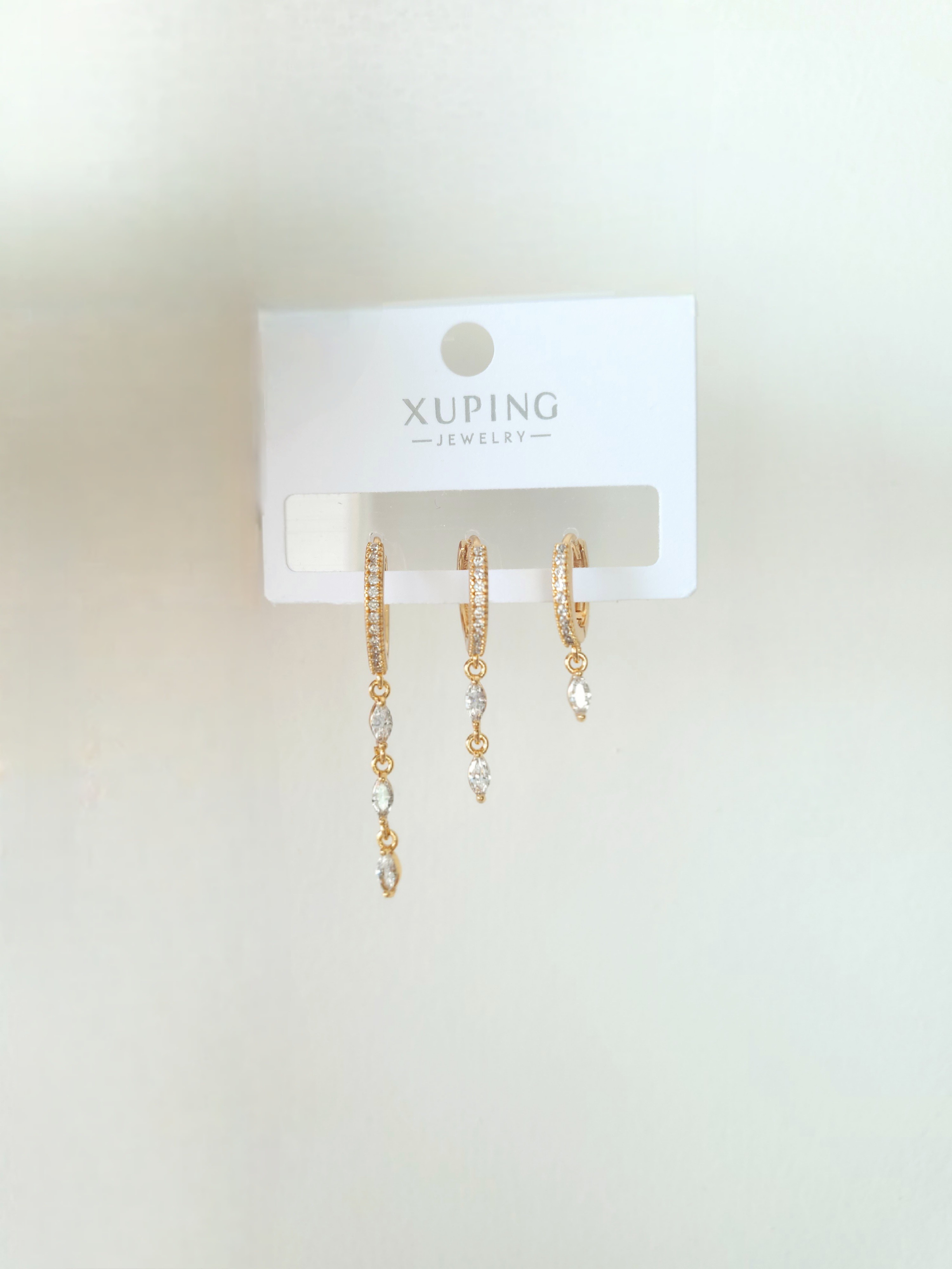 Xuping Rose Gold 3'lü Damla Küpe