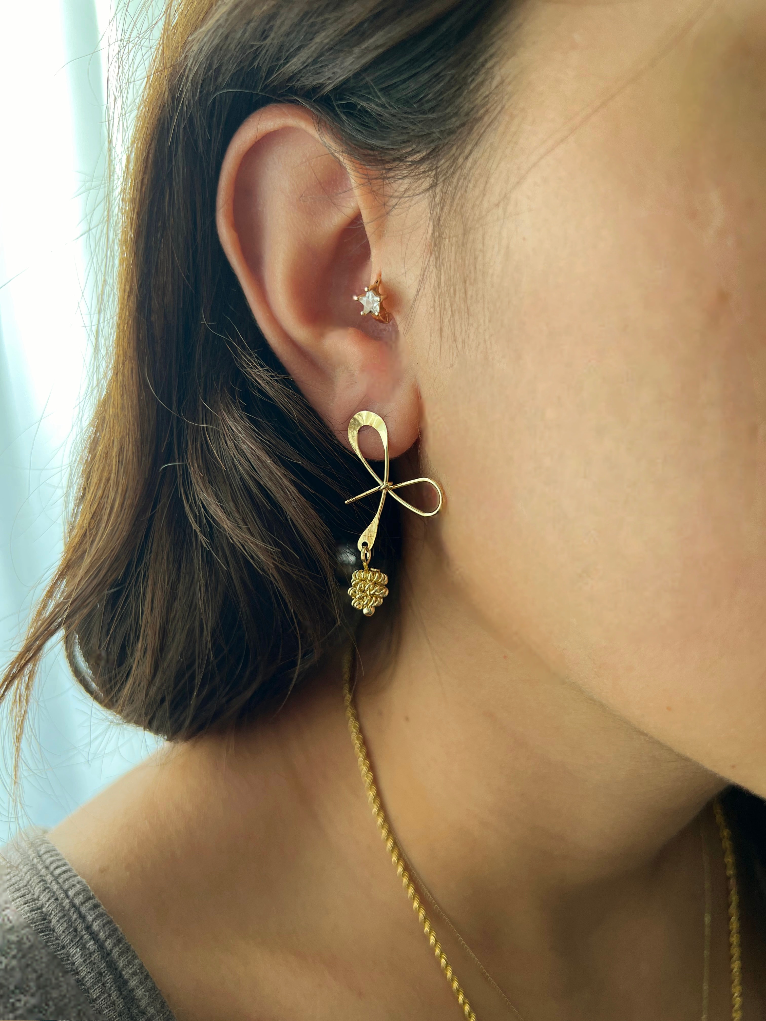 Xuping Gold Kurdele Küpe