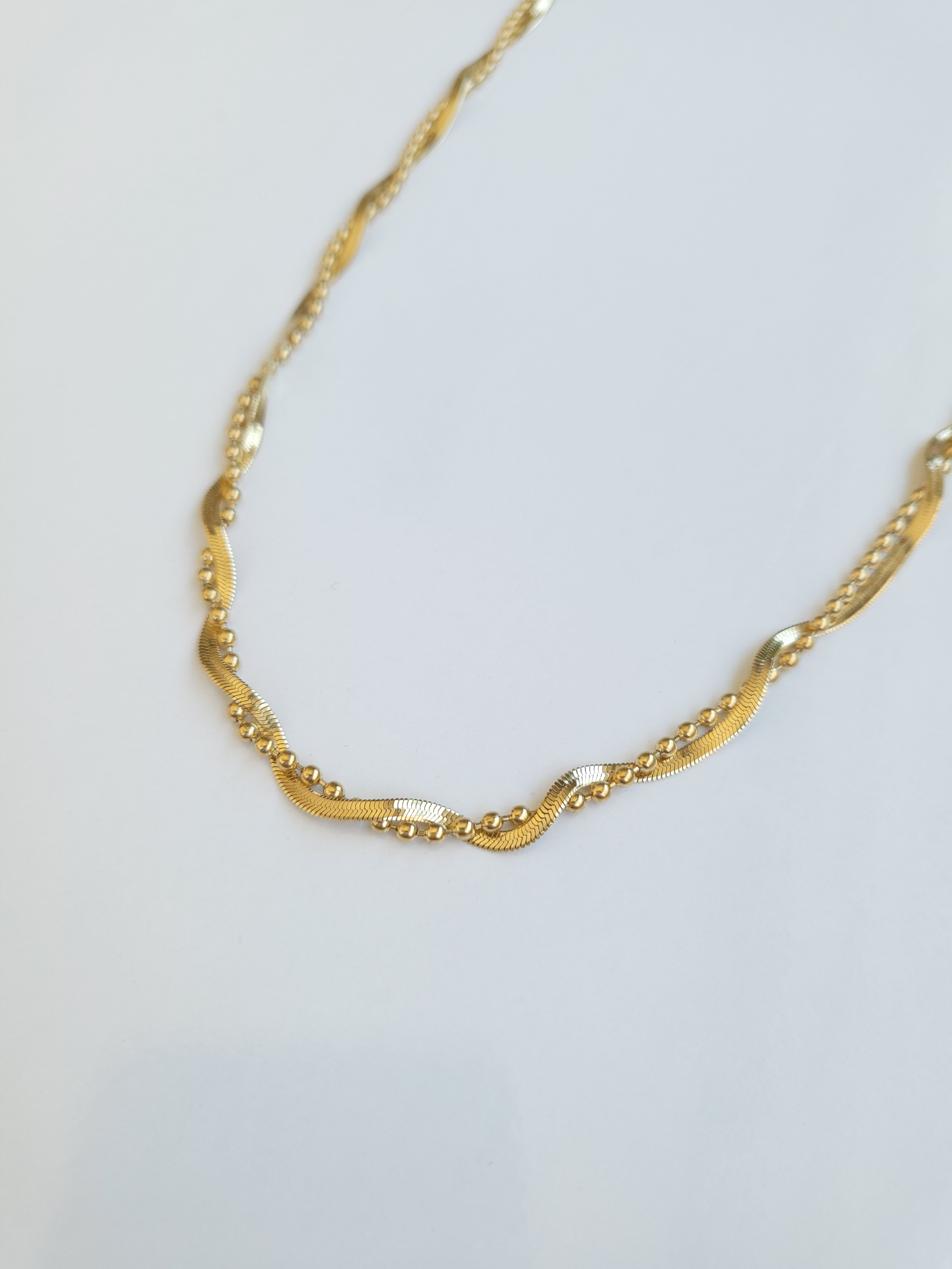 Çelik Gold Burgulu Kolye