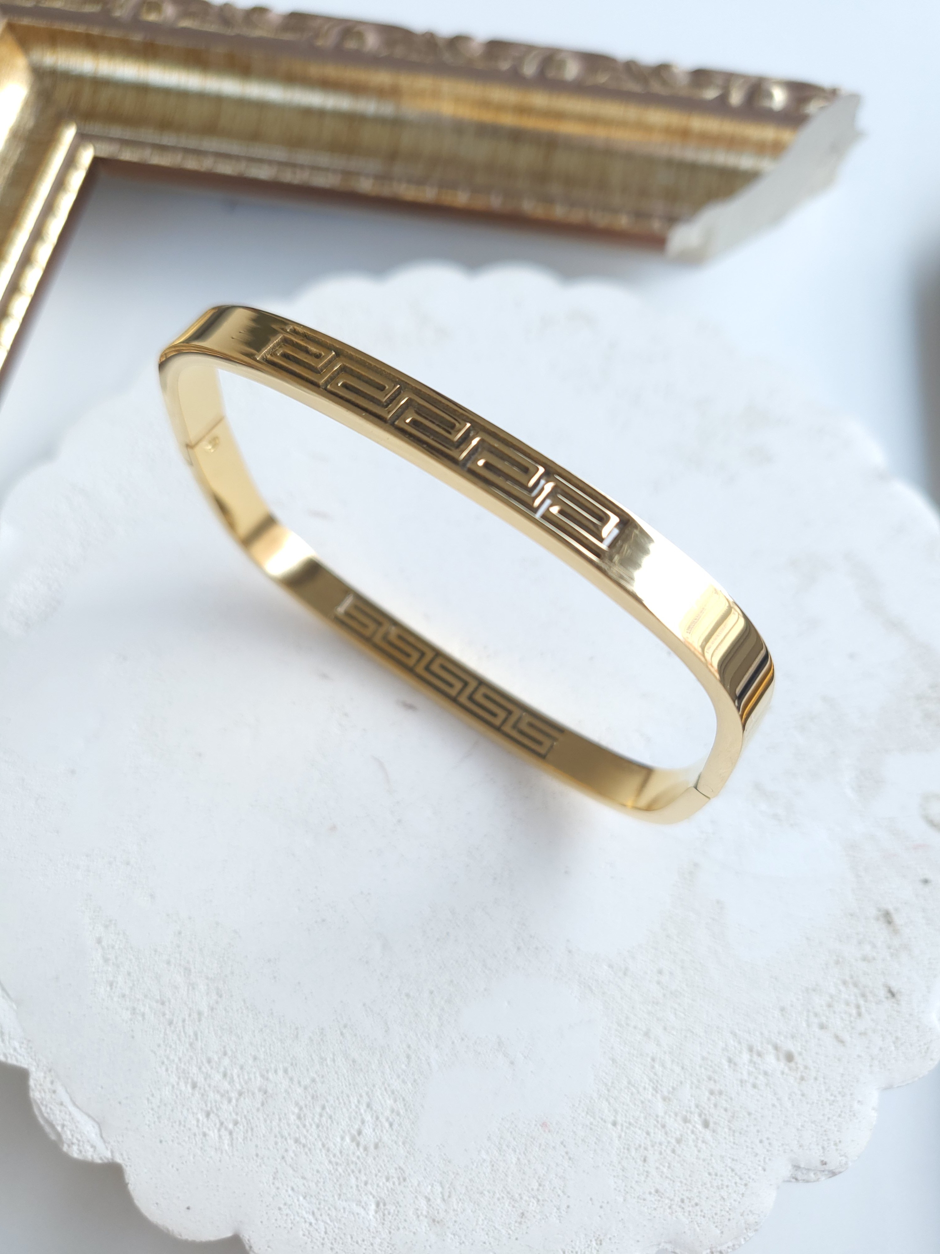 Luxury Çelik Gold Fashion Kelepçe