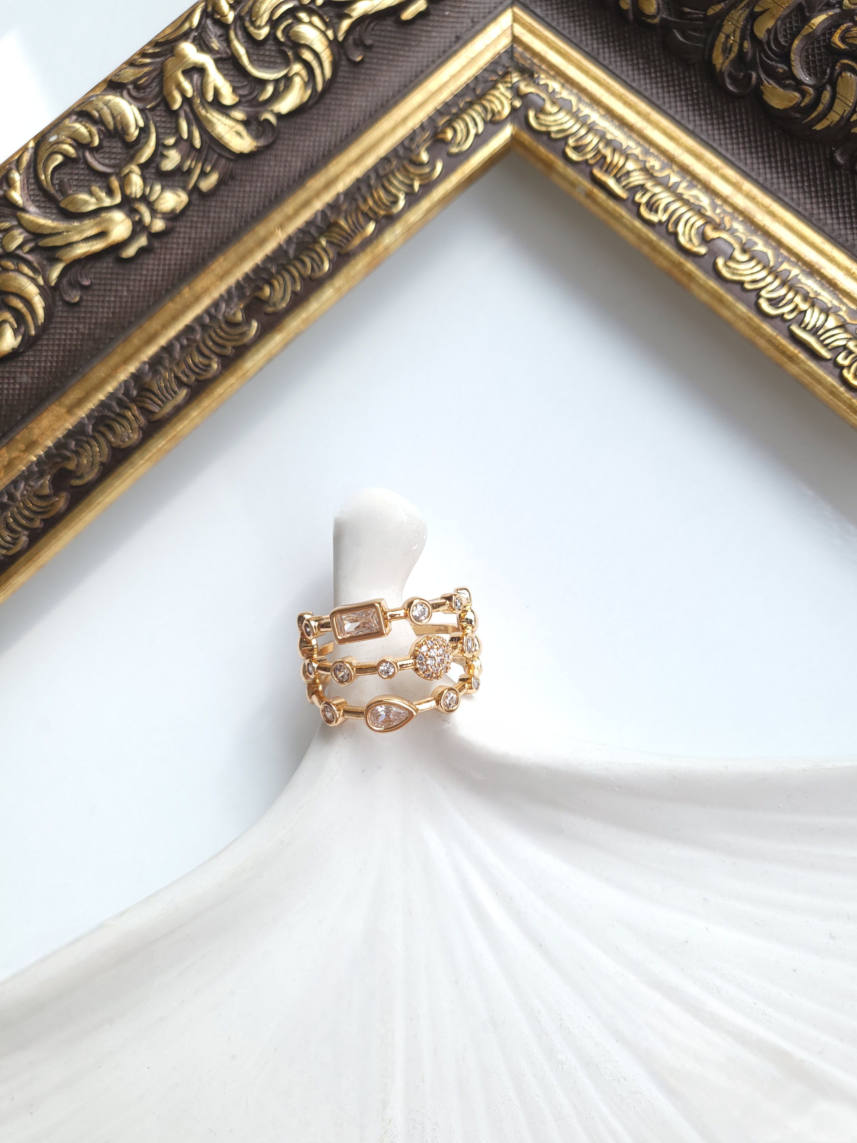 Xuping Rose Gold Fashion Çoklu Görünümlü Yüzük (8 Numara)
