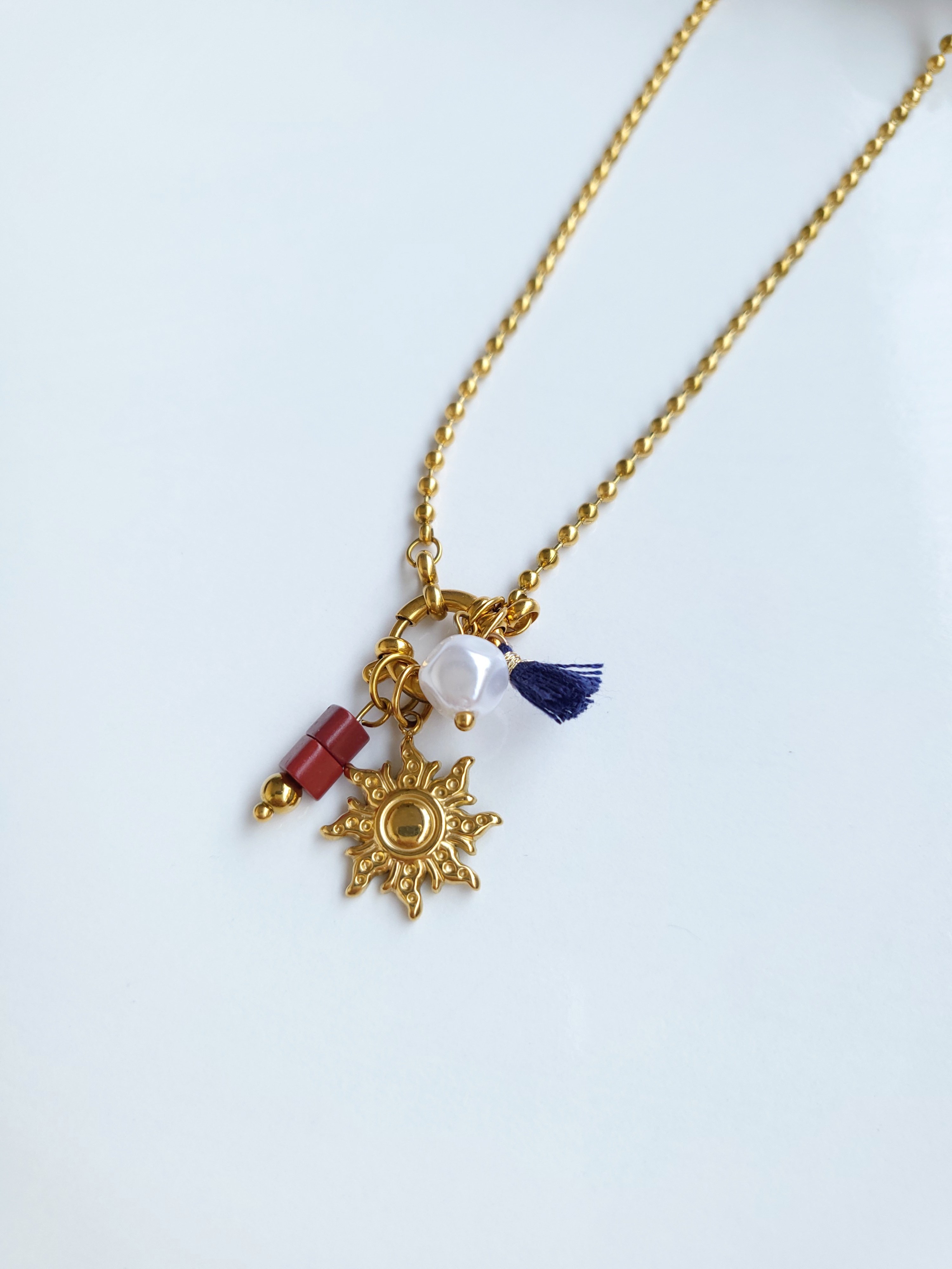 Çelik Gold Summer Charm Sun Kolye
