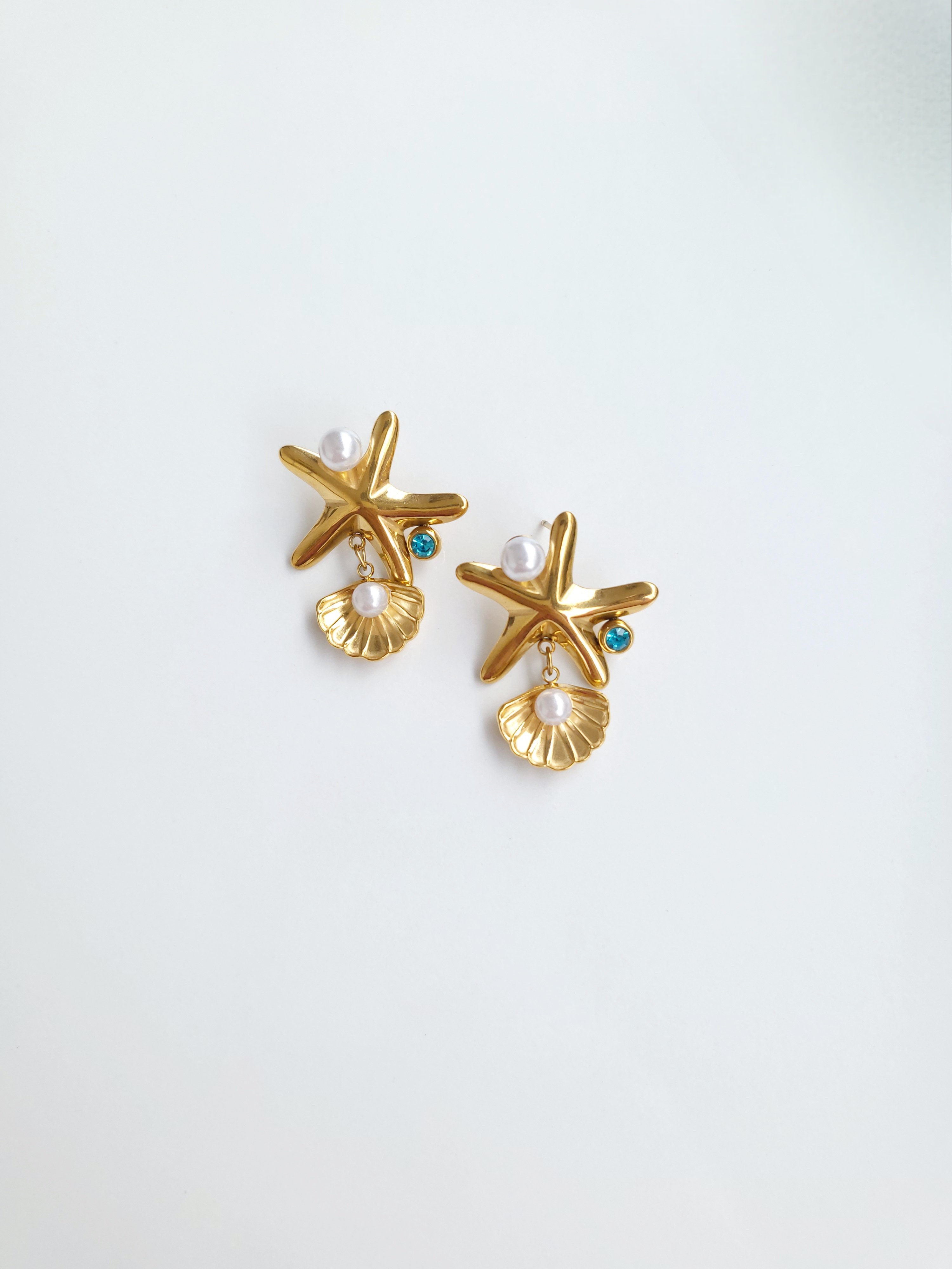 Çelik Gold Fashion Beach İncili Küpe