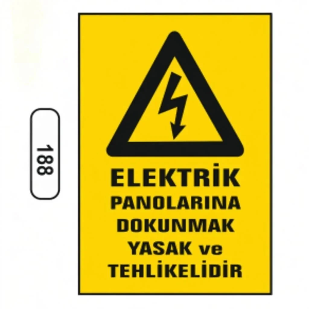 Elektrik Panolarına Dokunmak Yasak Ve Tehlikelidir Uyarı Levhası
