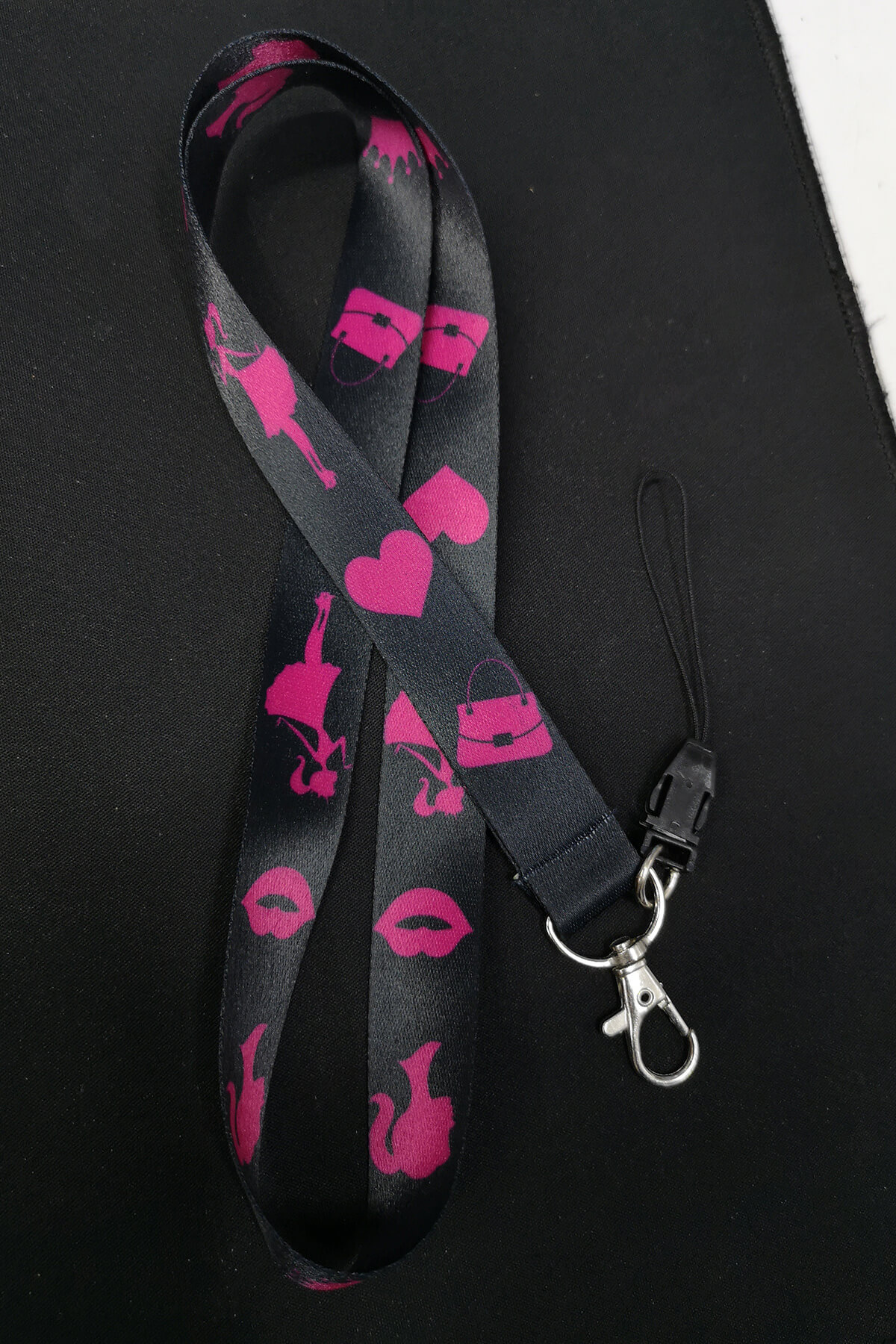 Boyun Askı İpi Yaka Kartı Kimlik Askısı Telefon Aksesuarı (ASK0322-Kadın Desen)