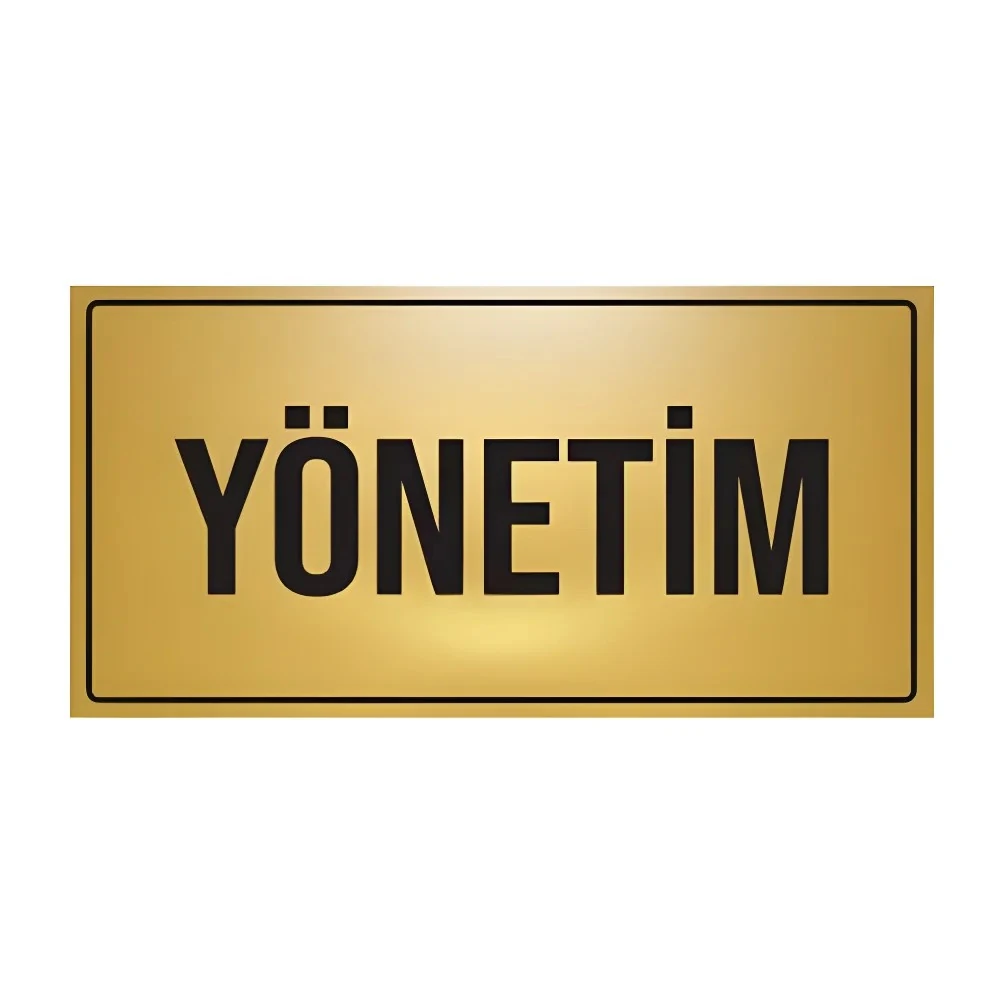 Yönetim Yönlendirme Levhası (10x20cm-Metal)