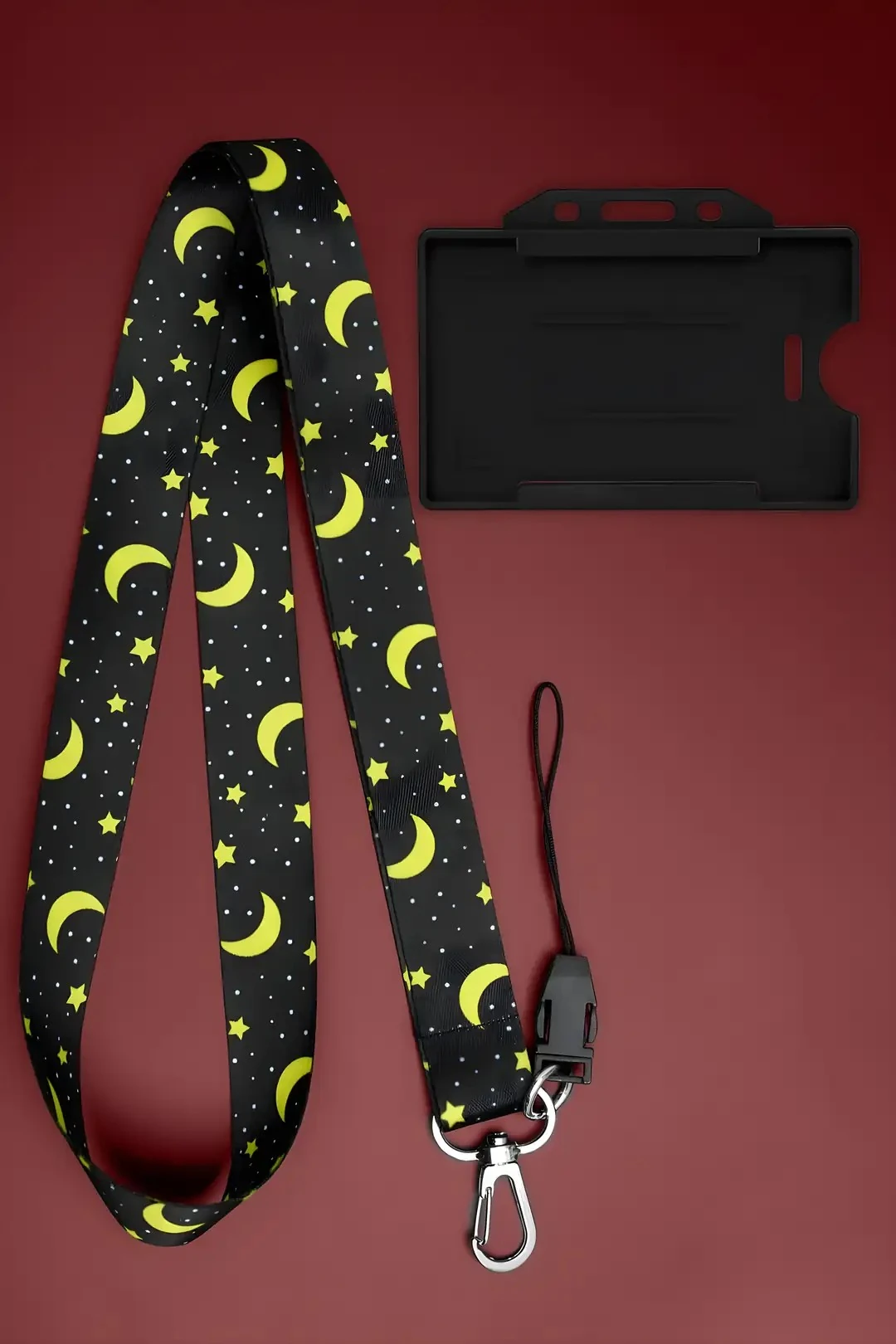  Boyun Askı İpi Telefon Askı İpi Kartlık( ASS0243-Galaksi Ay Yıldızlı Geceler  )