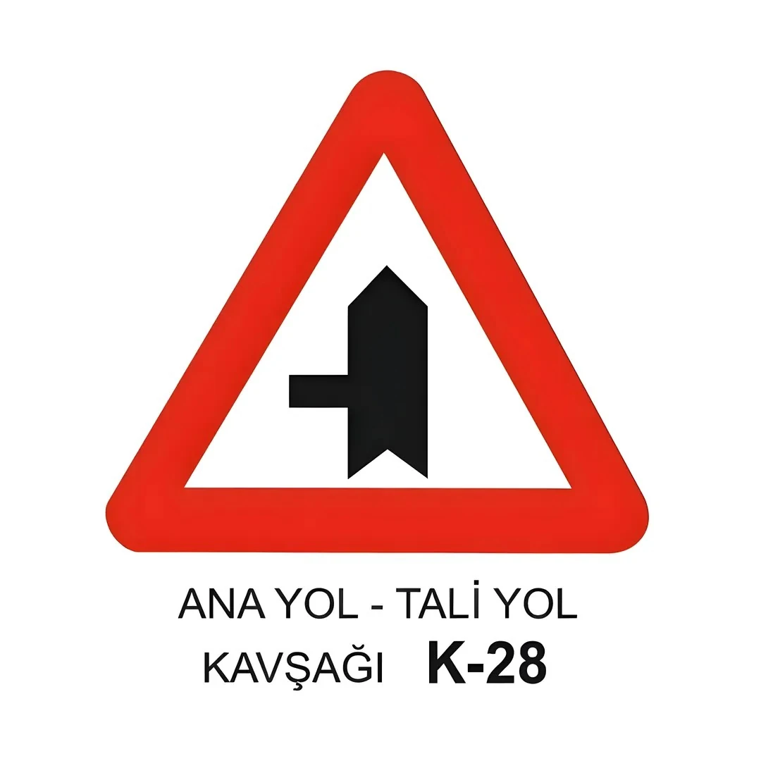 Ana Yol Tali Yol Kavşağı Trafik Levhası