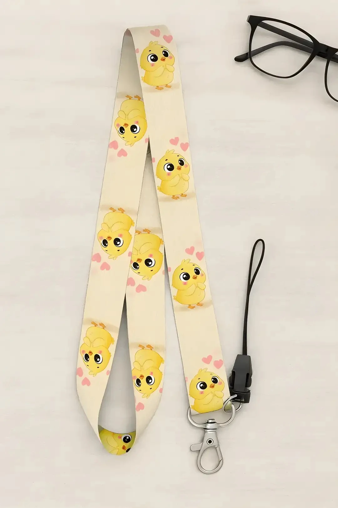 Boyun Askı İpi Yaka Kartı Kimlik Askısı Telefon Aksesuarı (ASK0355-Yavru Civciv)