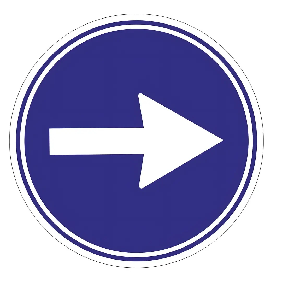 Mecburi Yön Trafik Levhası