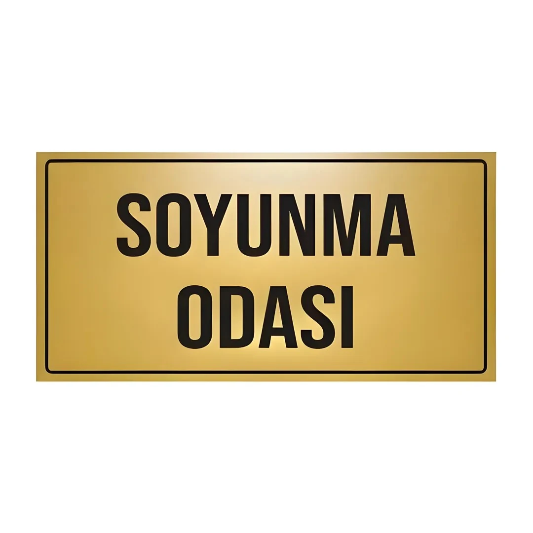 Soyunma Odası Yönlendirme Levhası(10x20cm-Metal)