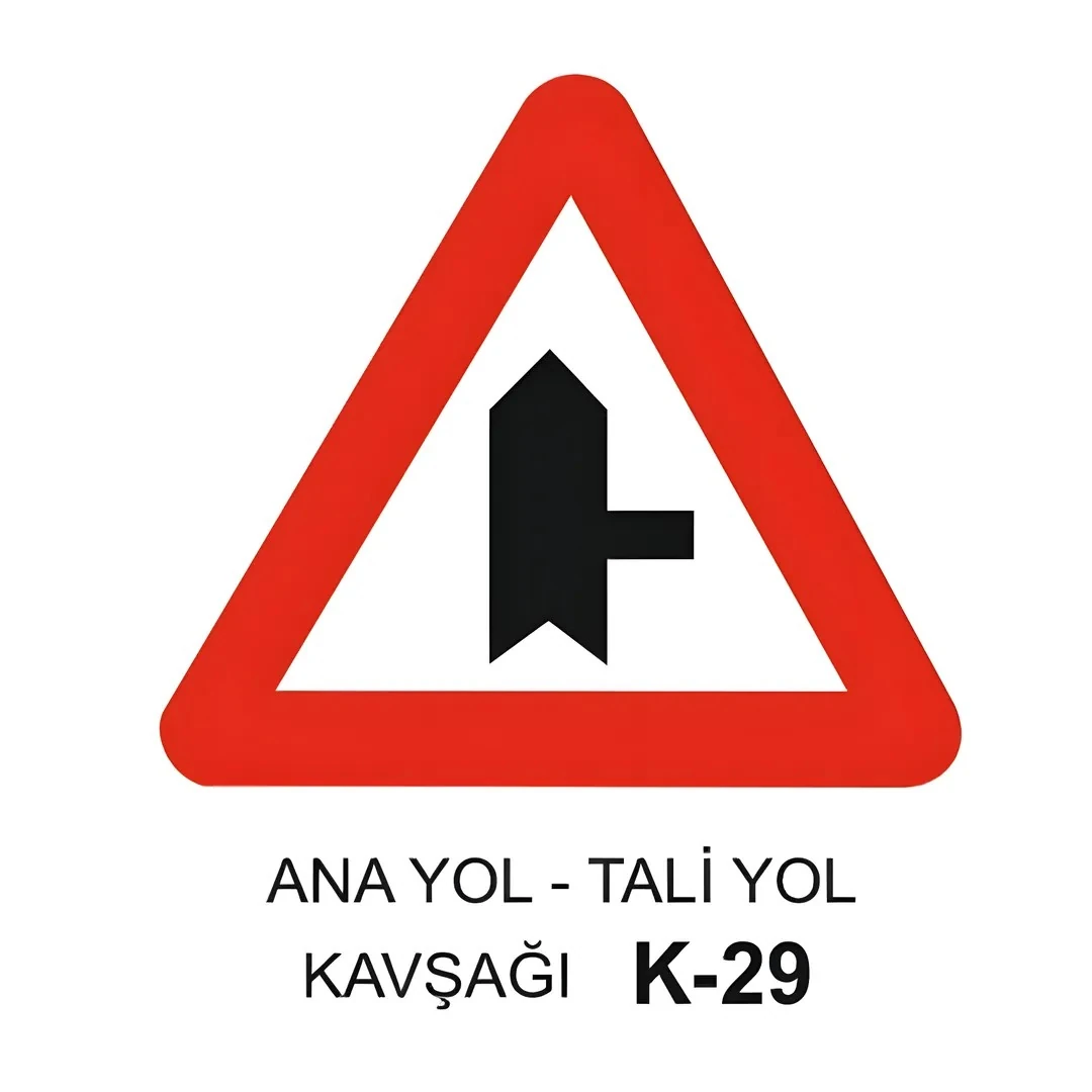 Ana Yol Tali Yol Kavşağı Trafik Levhası