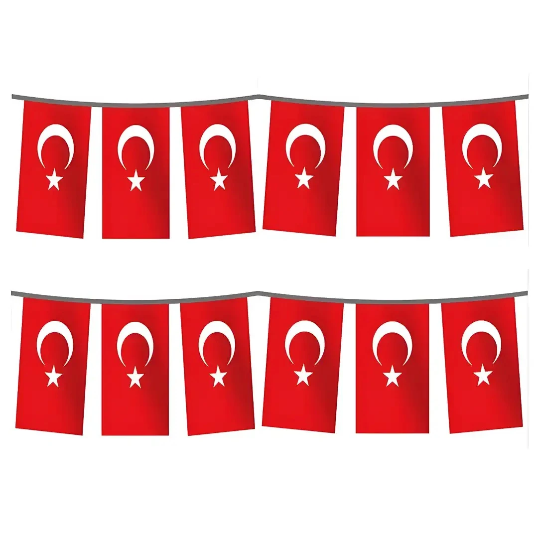 Dikdörtgen İpe Sıralı Türk Bayrağı