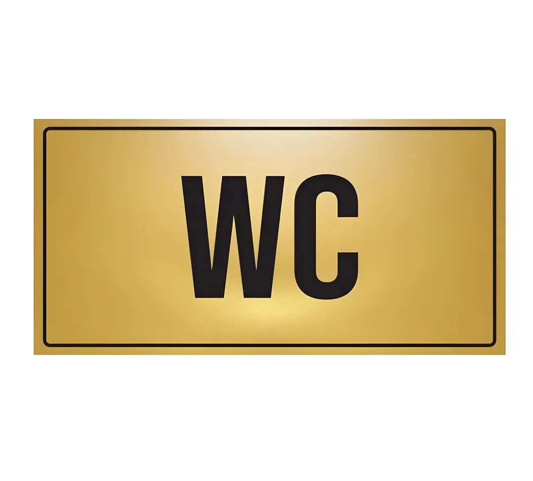 WC Yönlendirme Levhası (10x20cm-Metal)