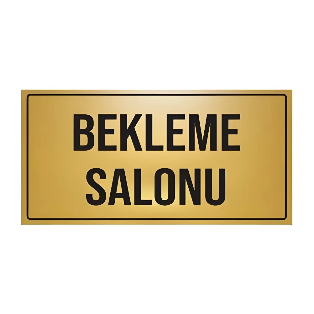Bekleme Salonu Yönlendirme Levhası(10x20cm-Metal)