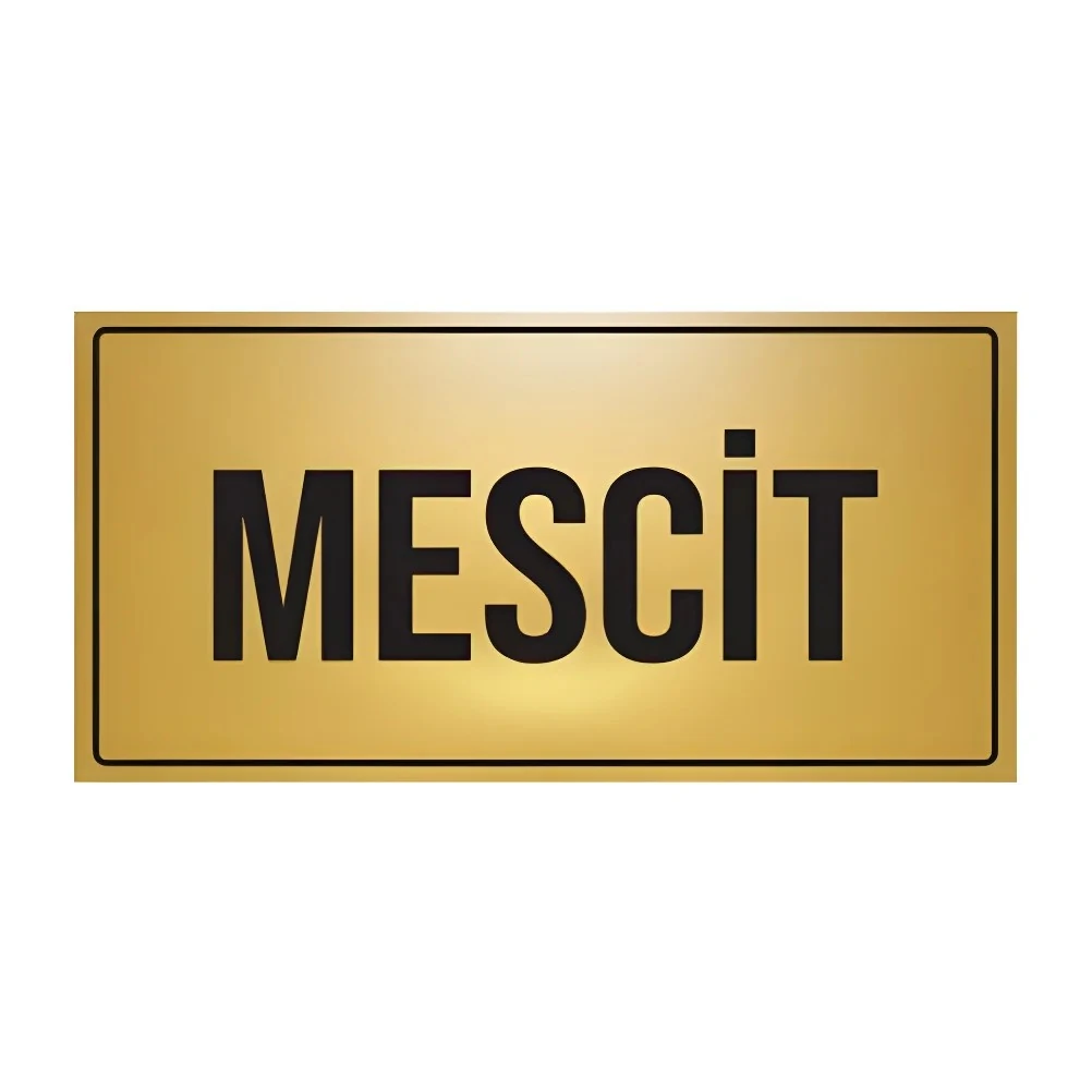 Mescit Yönlendirme Levhası (10x20cm-Metal)