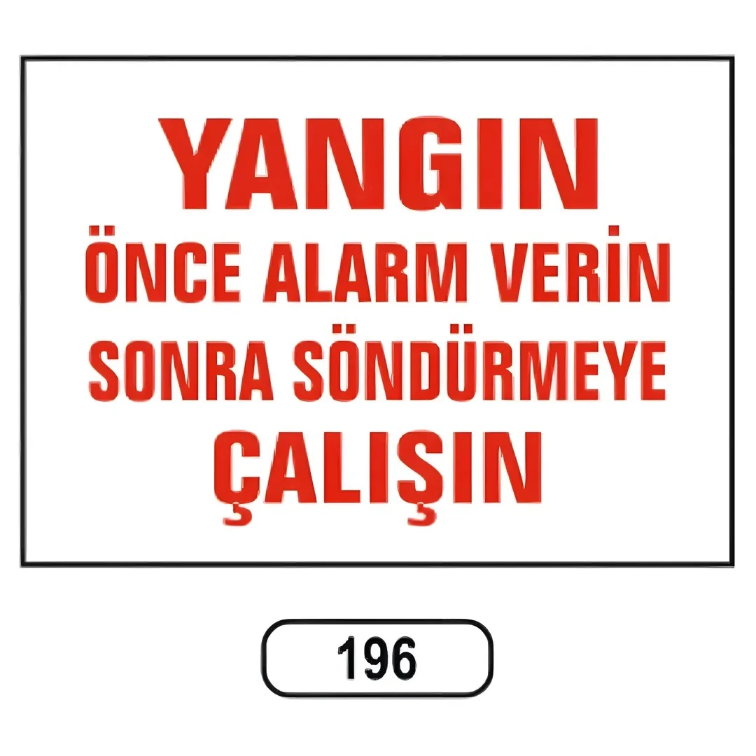 Benzin Ile Çalışırken Sigara içme Ateşle Yaklaşma Uyarı Levhası