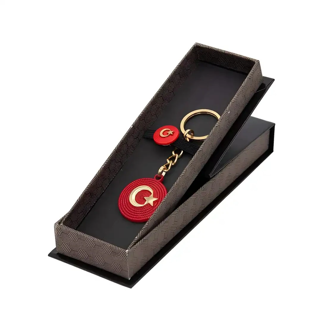 VIP Kutulu Türk Bayrağı Anahtarlık ( OZV-2306)