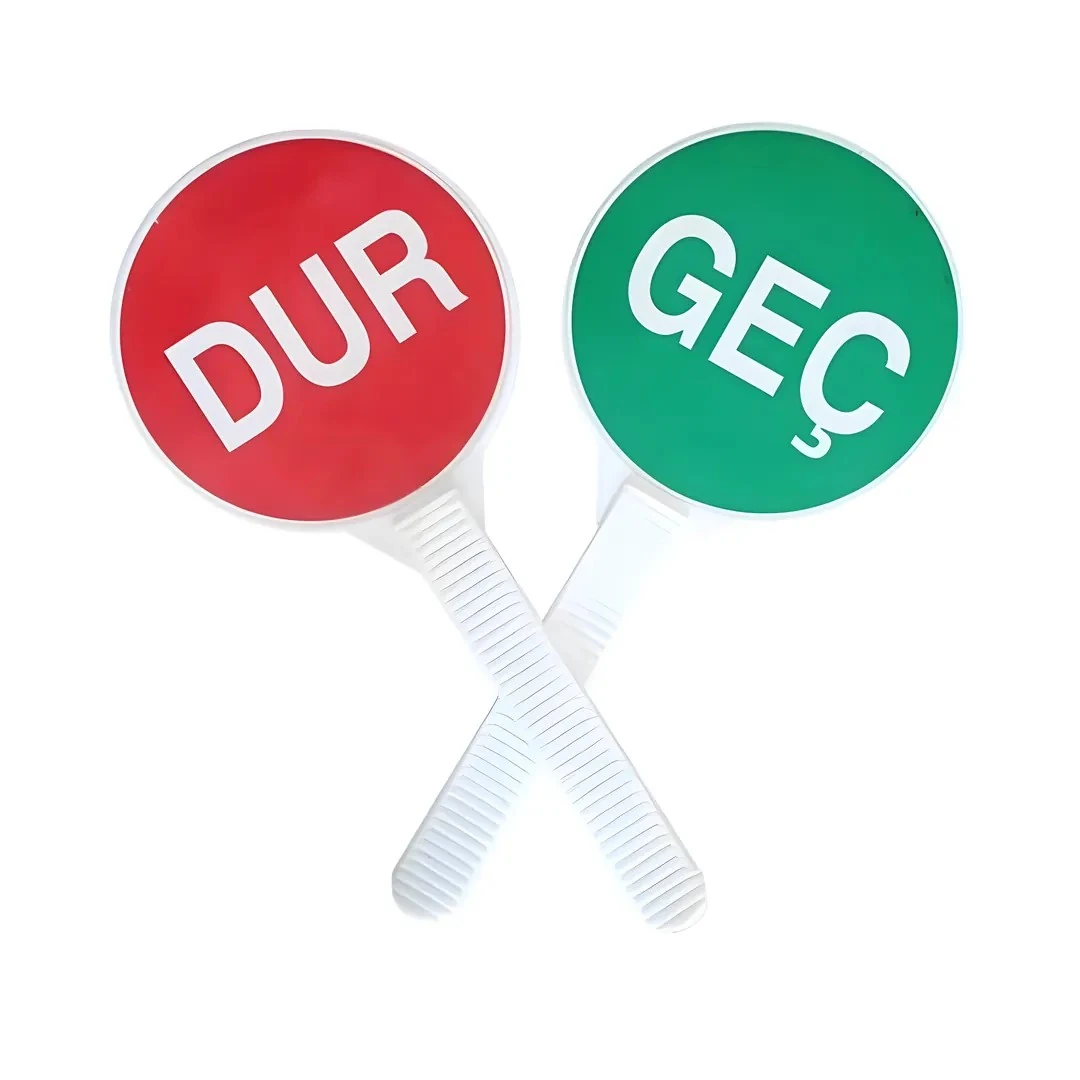 Durgeç El Tipi Uyarı Levhası Petekli Reflektif Baskılı