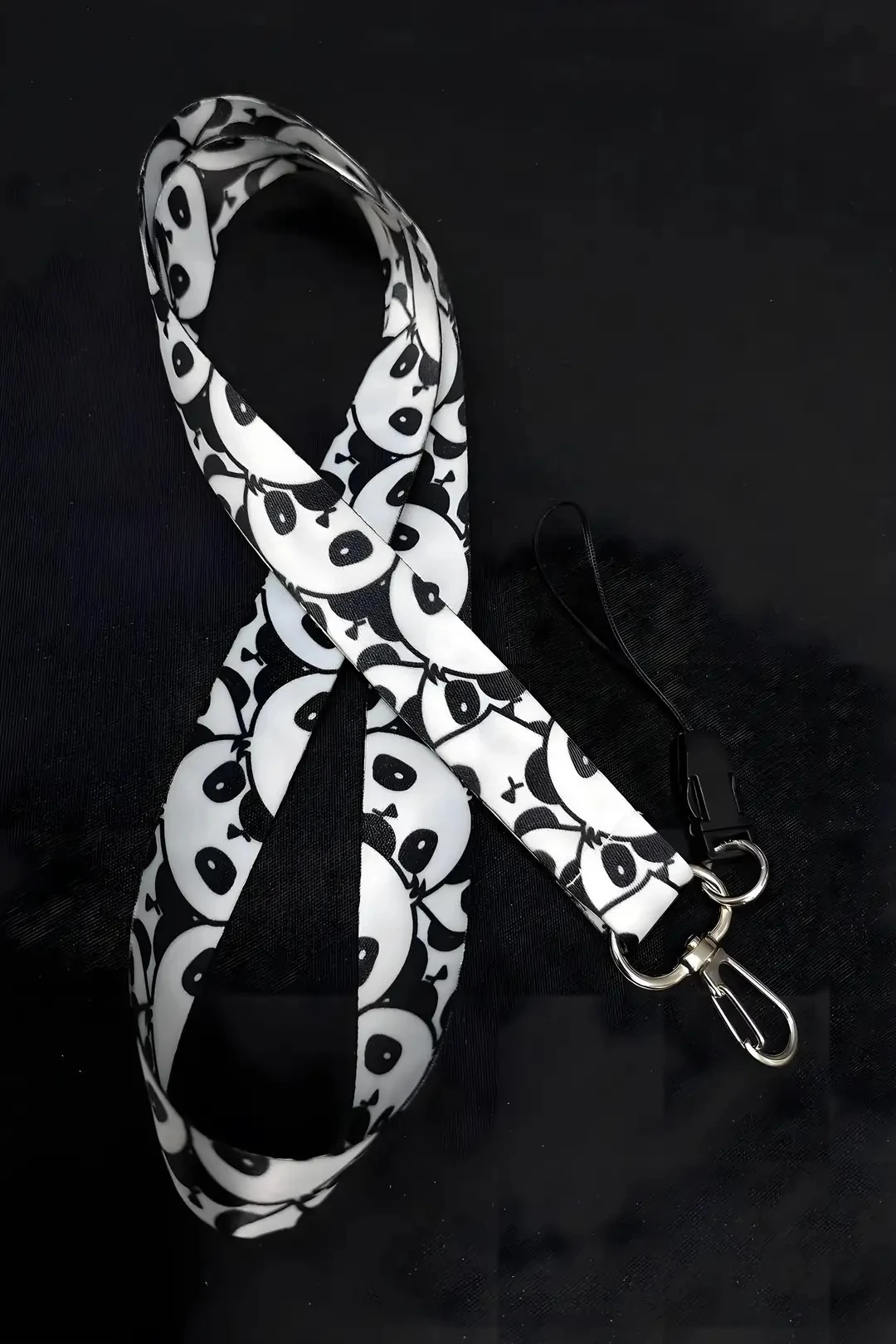 Boyun Askı İpi Yaka Kartı Kimlik Askısı Telefon Aksesuarı (ASK0295-Panda Yaka)