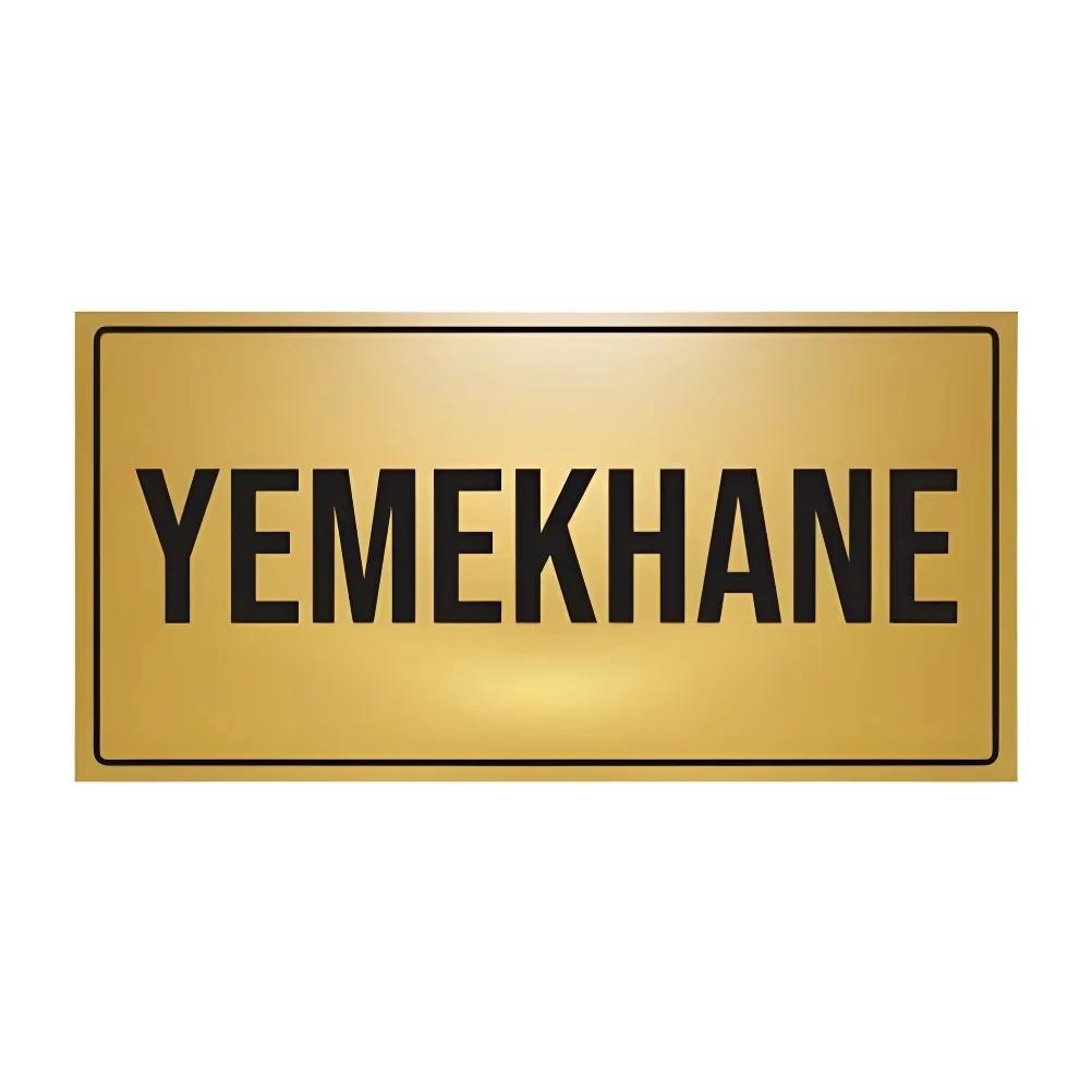 Yemekhane Yönlendirme Levhası(10x20cm-Metal)