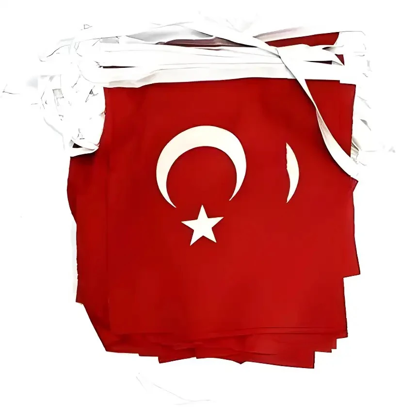 Dikdörtgen İpe Sıralı Türk Bayrağı