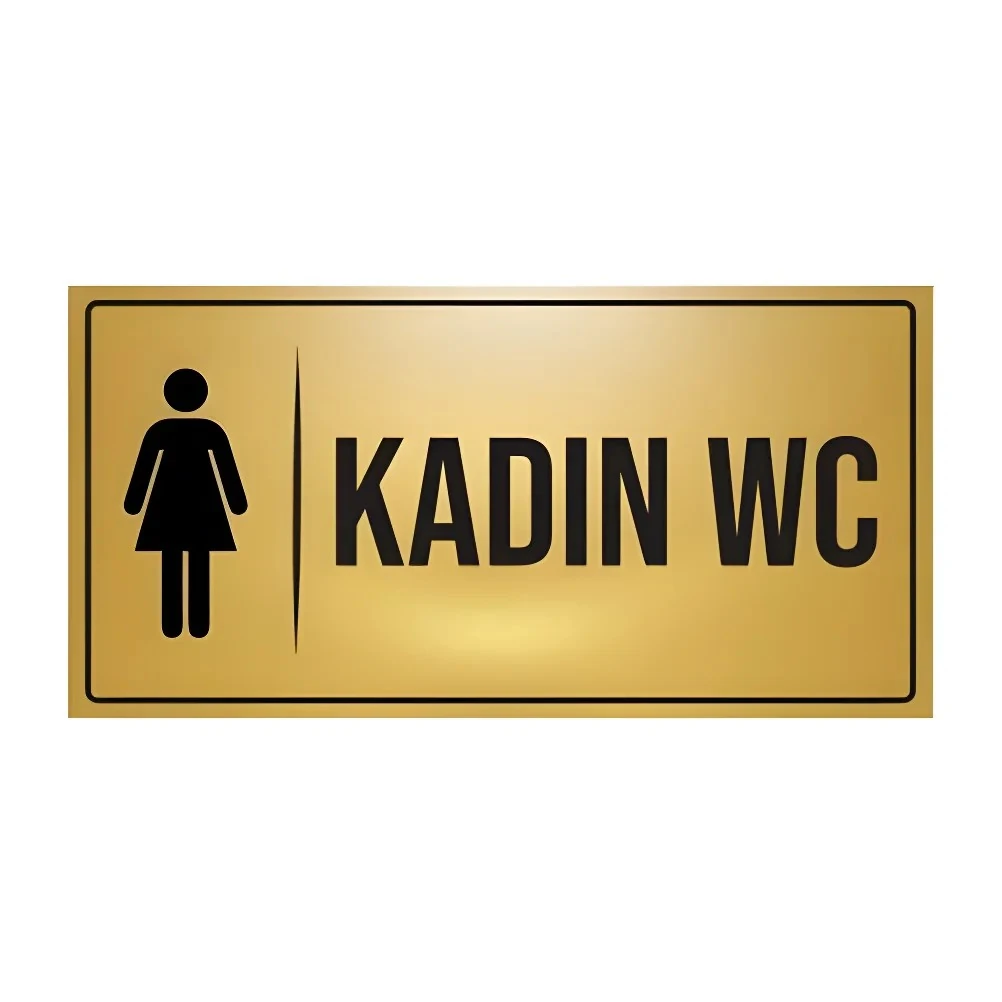 Kadın WC Yönlendirme Levhası (10x20cm-Metal)