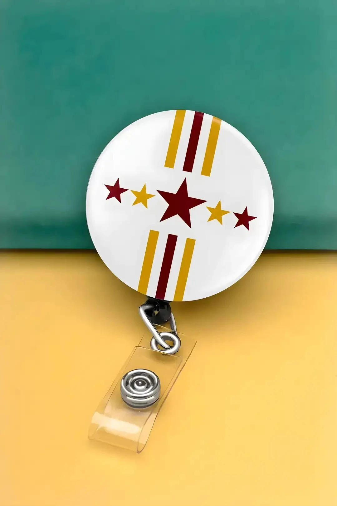  Buton Yoyo Yaka Kartlığı Kart Tutucu Yoyo Kartlık (MBY0091-taraftar renkleri )