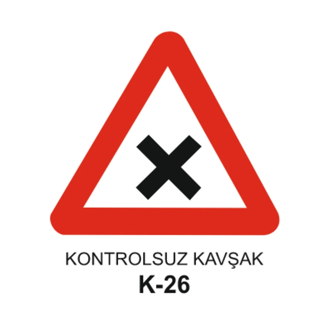 Kontrolsüz Kavşak Trafik Levhası