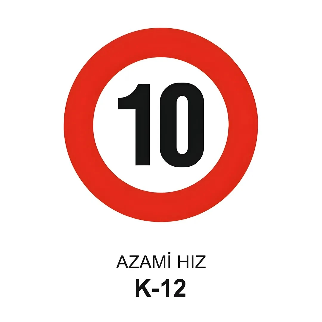 Azami Hız 10 Trafik Levhası