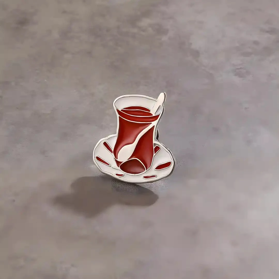 Mineli Metal Yaka Rozeti (İğneli-RZ1822)